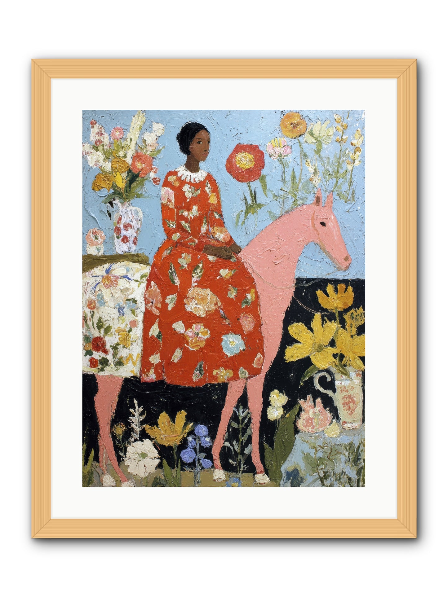 Ruby Lace & Morning -REZ -- Framed Print - Natural 18x24