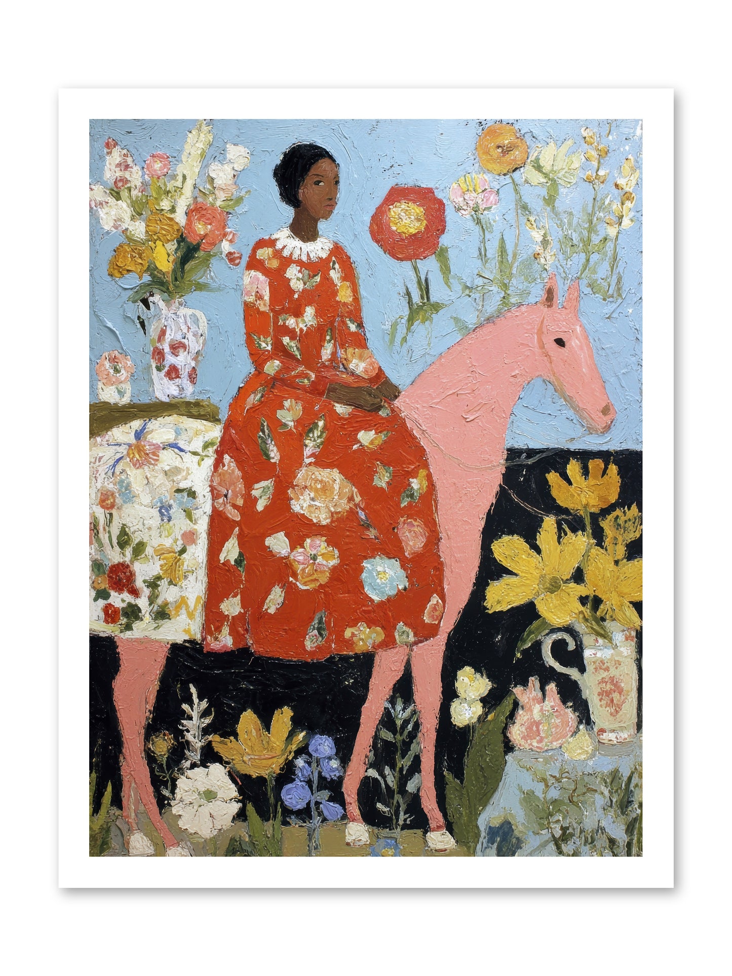 Ruby Lace & Morning -REZ -- Loose Canvas Print 18x24