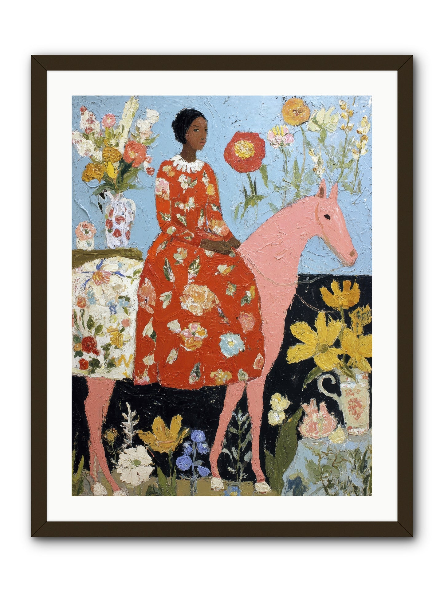 Ruby Lace & Morning -REZ -- Framed Print - Black 24x32