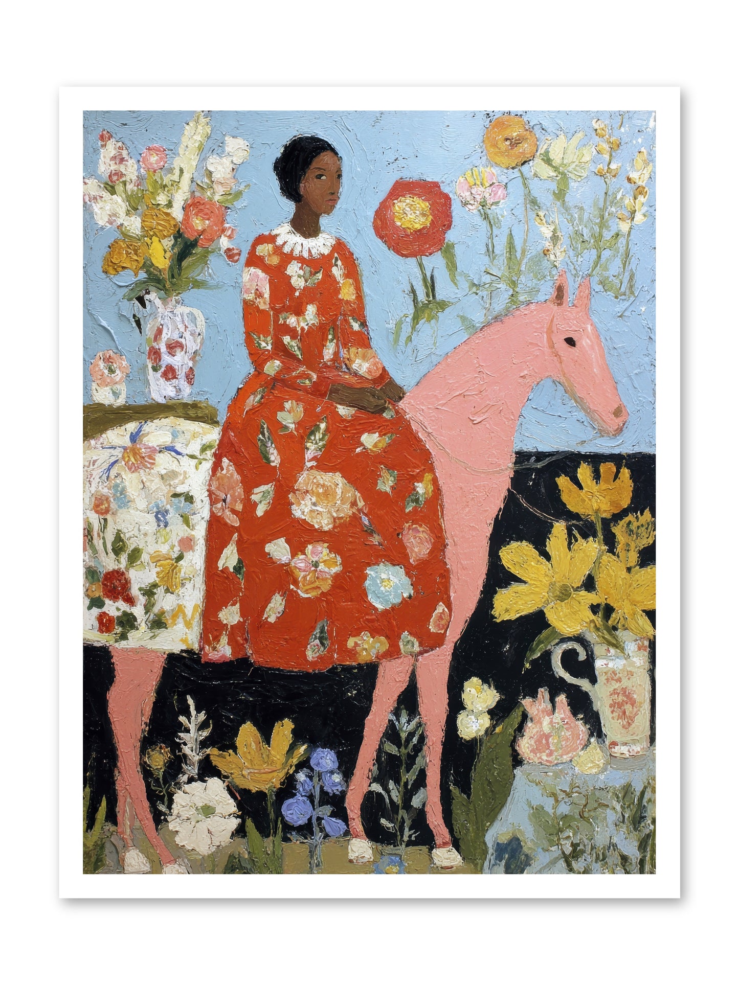 Ruby Lace & Morning -REZ -- Loose Canvas Print 24x32