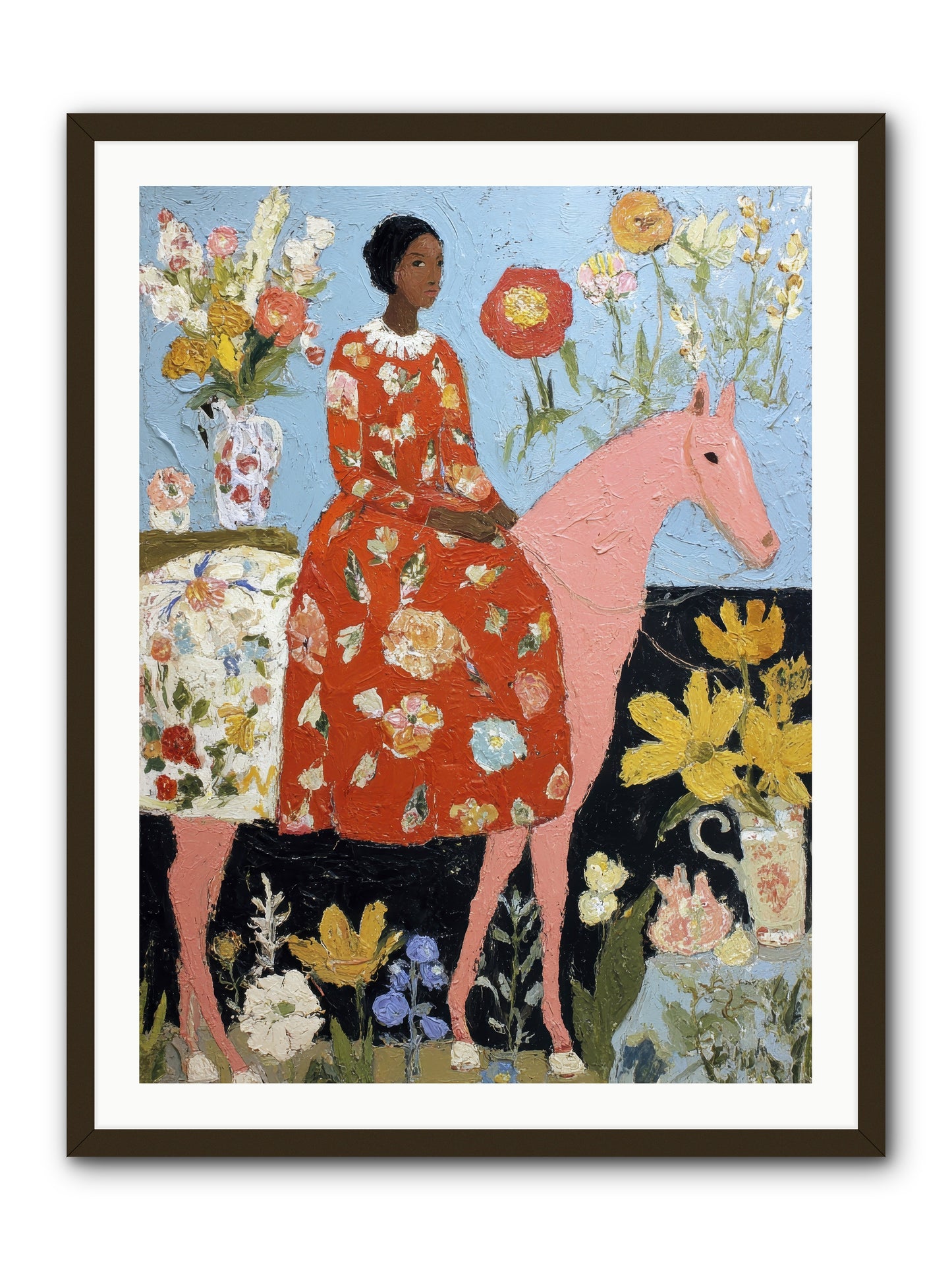 Ruby Lace & Morning -REZ -- Framed Print - Black 30x40