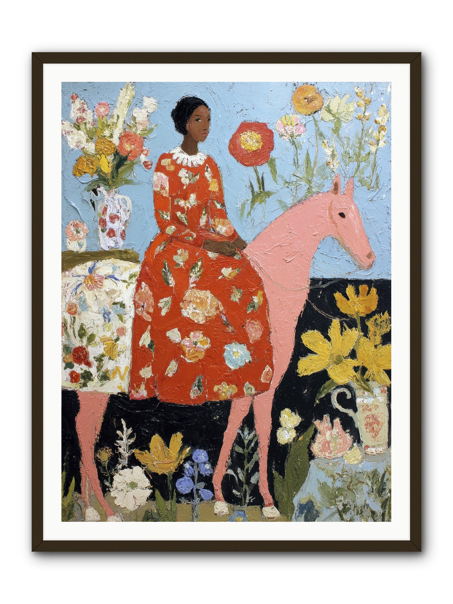 Ruby Lace & Morning -REZ -- Framed Print - Black 36x48