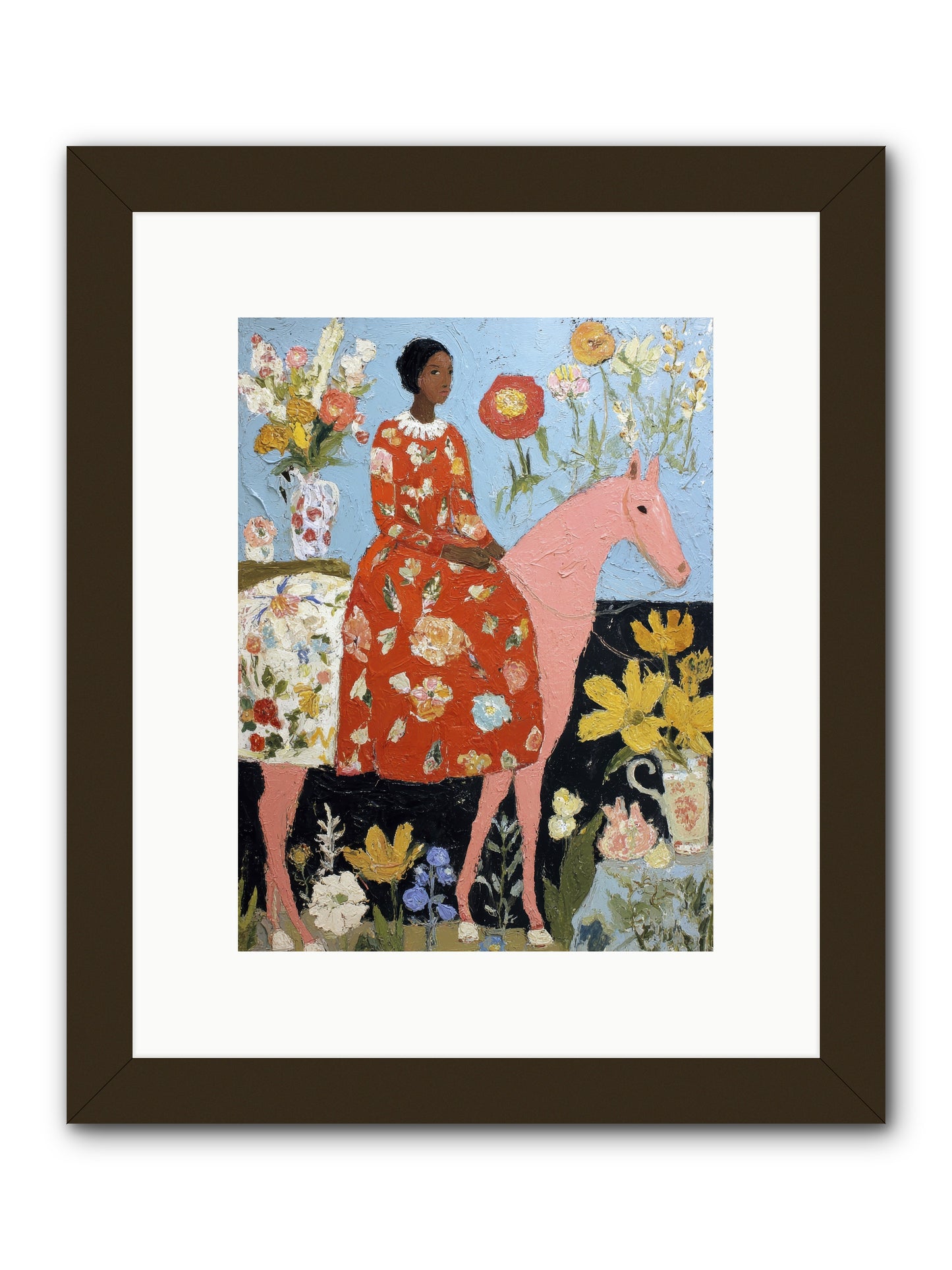 Ruby Lace & Morning -REZ -- Framed Print - Black 9x12