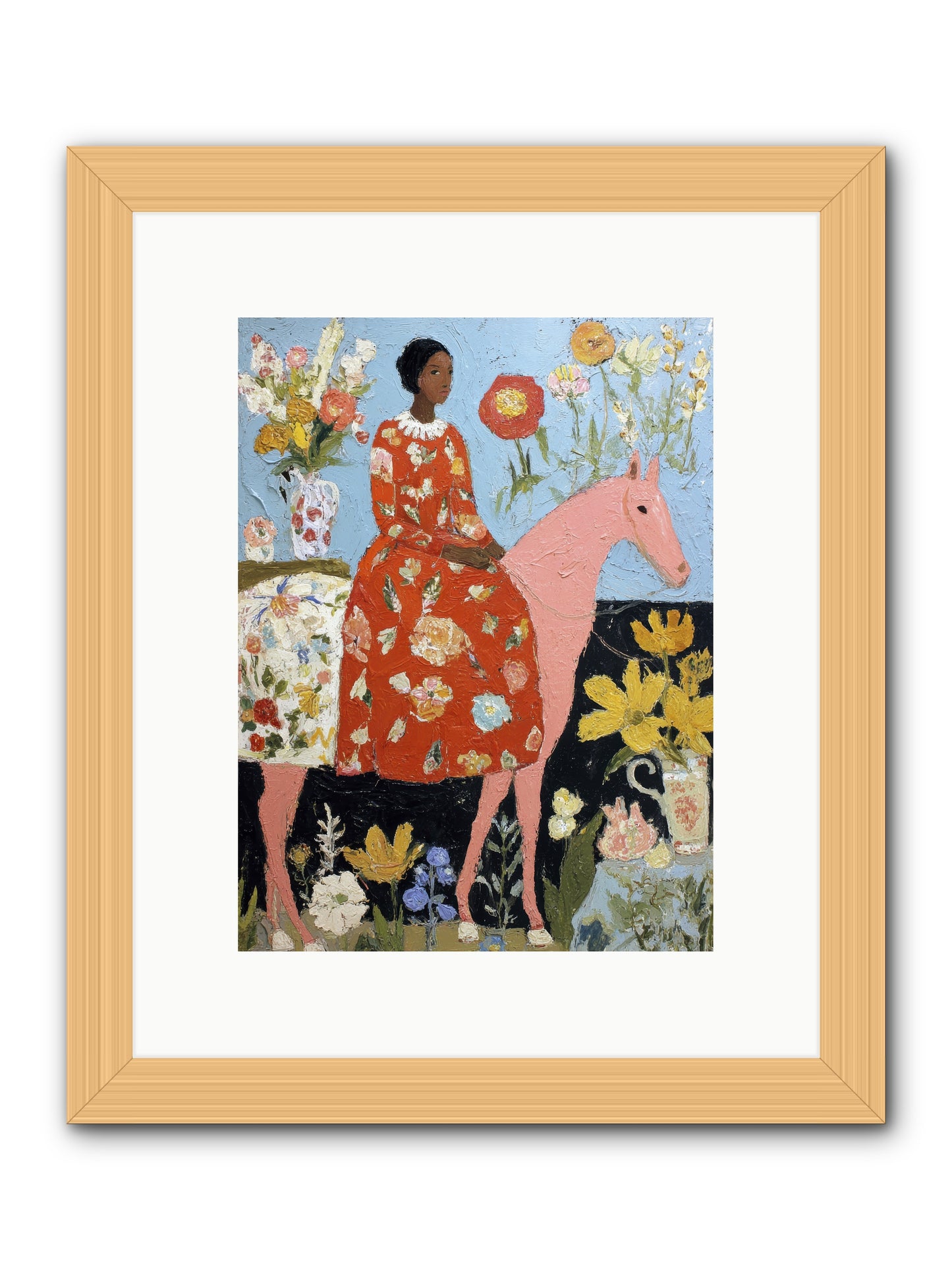 Ruby Lace & Morning -REZ -- Framed Print - Natural 9x12