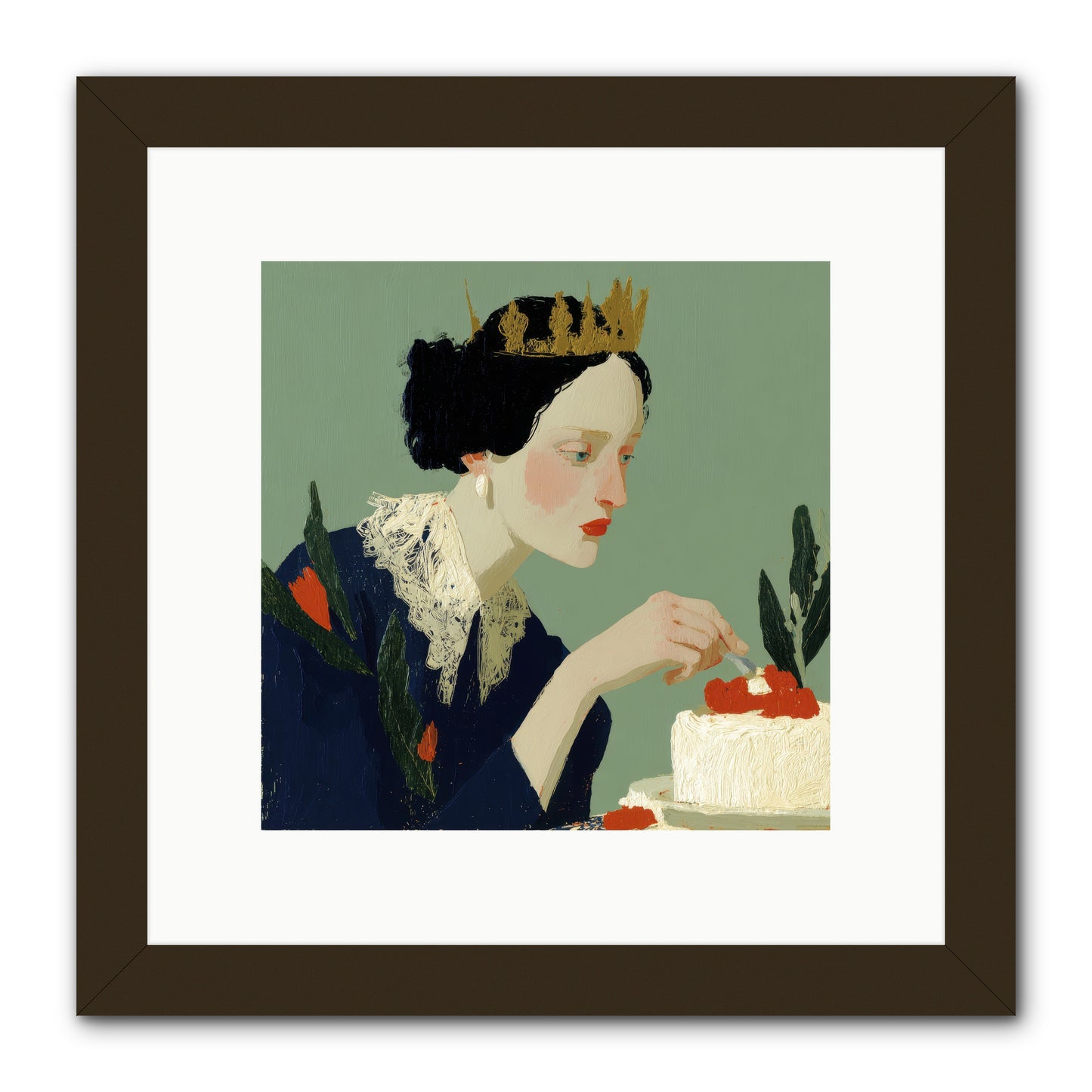 Ruled with Sweetness -- Framed Print - Black 10x10