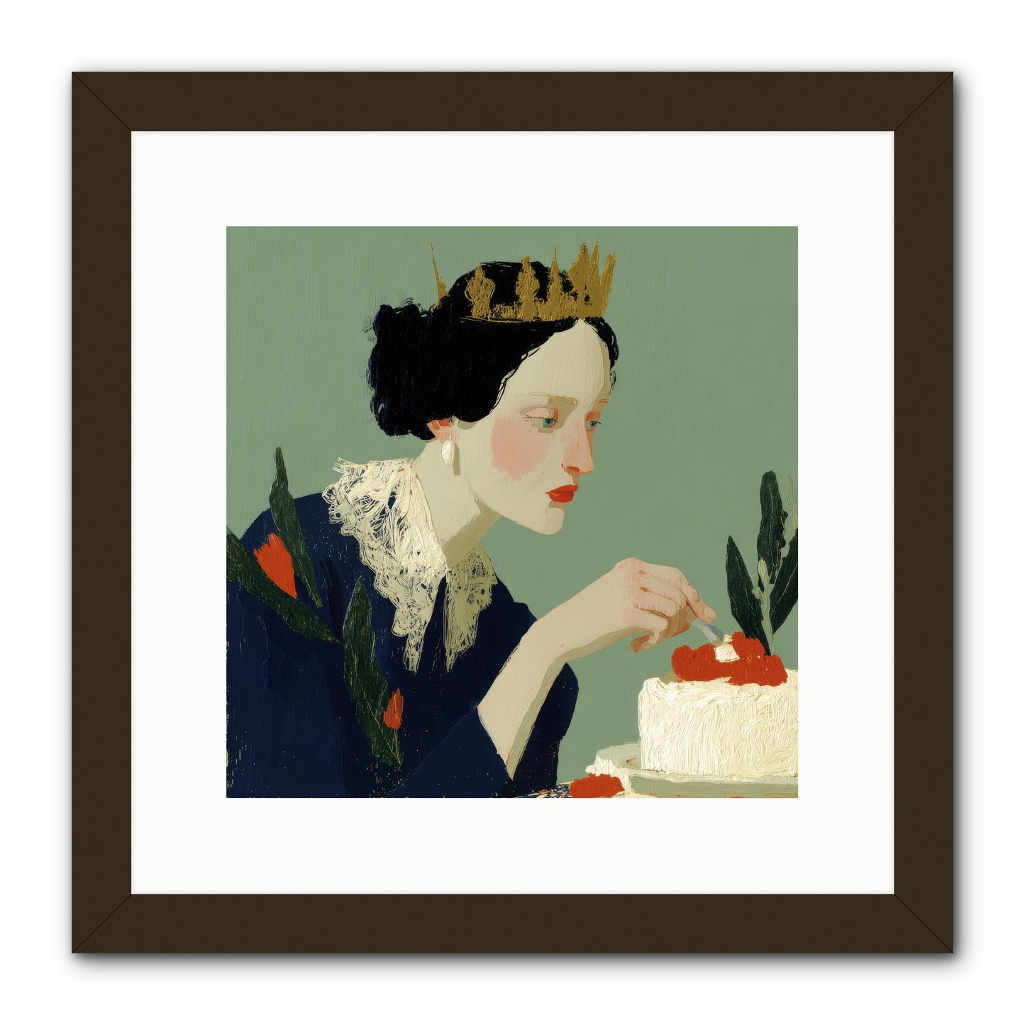 Ruled with Sweetness -- Framed Print - Black 12x12