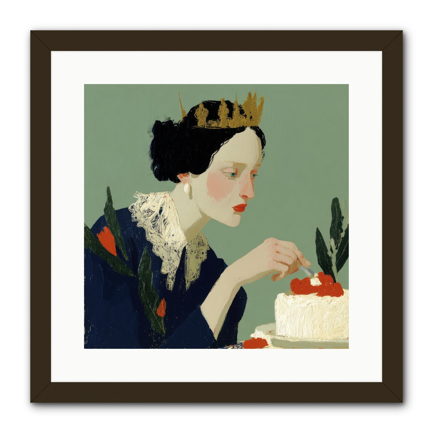 Ruled with Sweetness -- Framed Print - Black 16x16