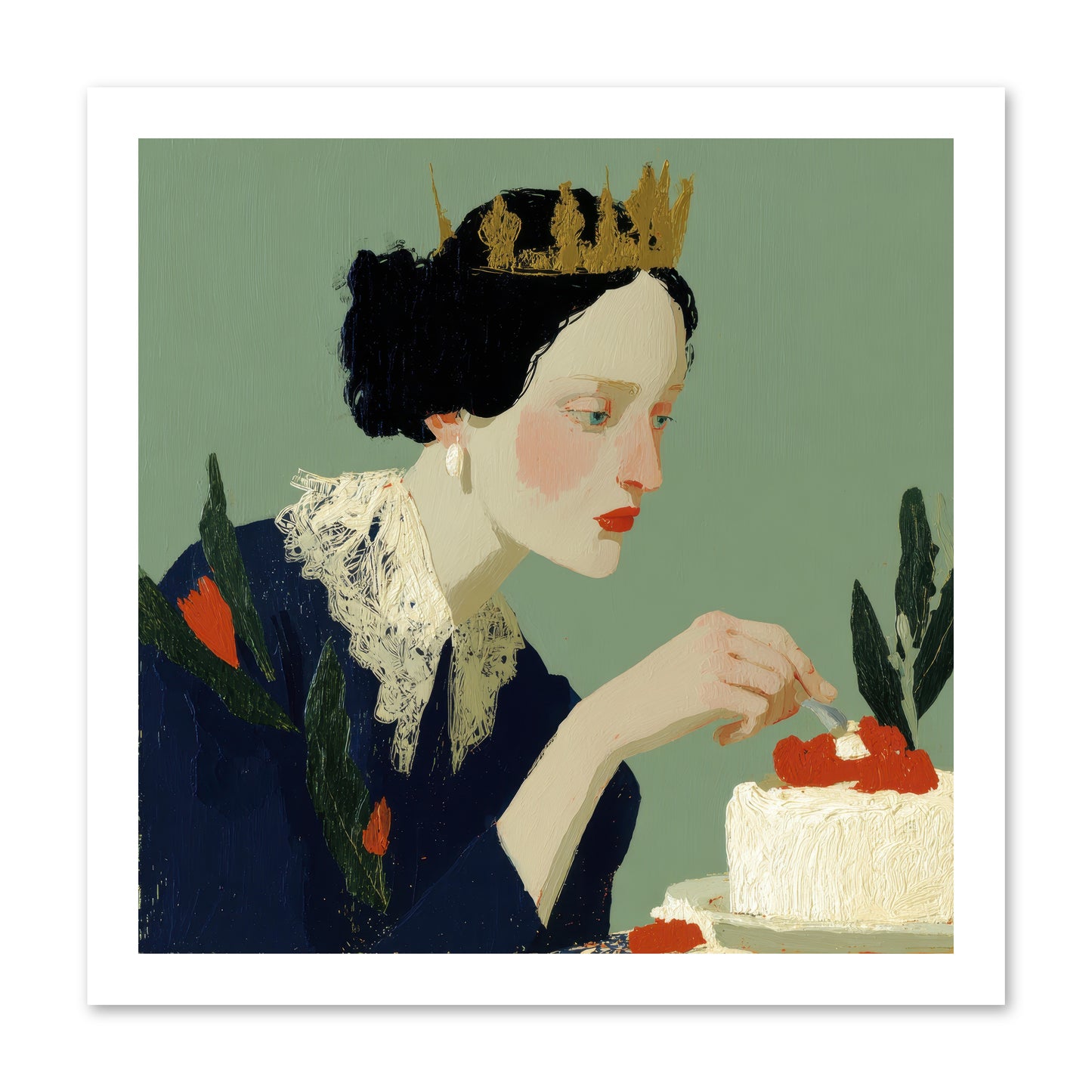 Ruled with Sweetness -- Loose Canvas Print 16x16