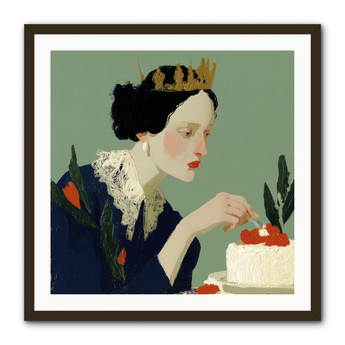 Ruled with Sweetness -- Framed Print - Black 30x30
