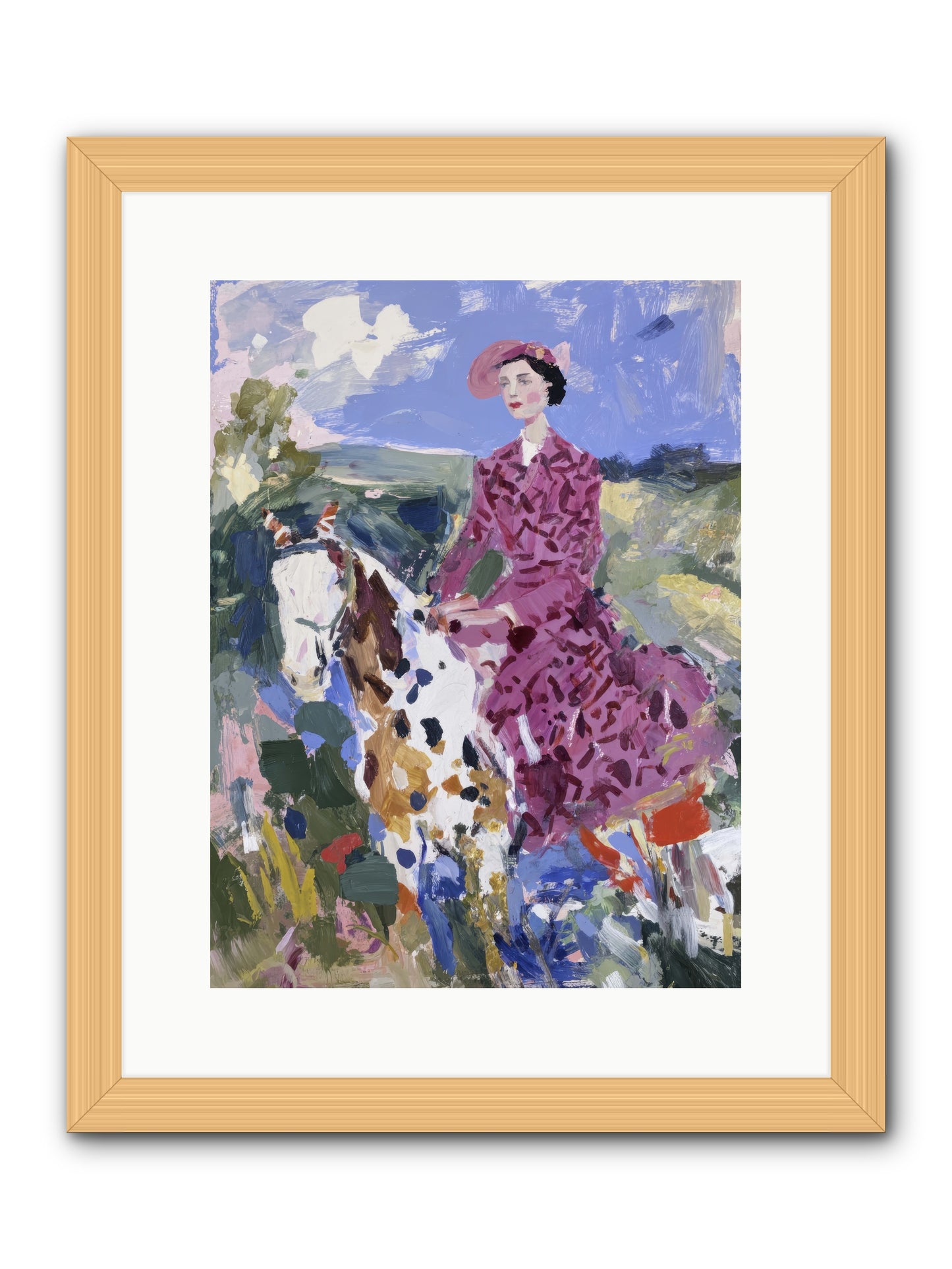 Rural Routes -- Framed Print - Natural 12x16