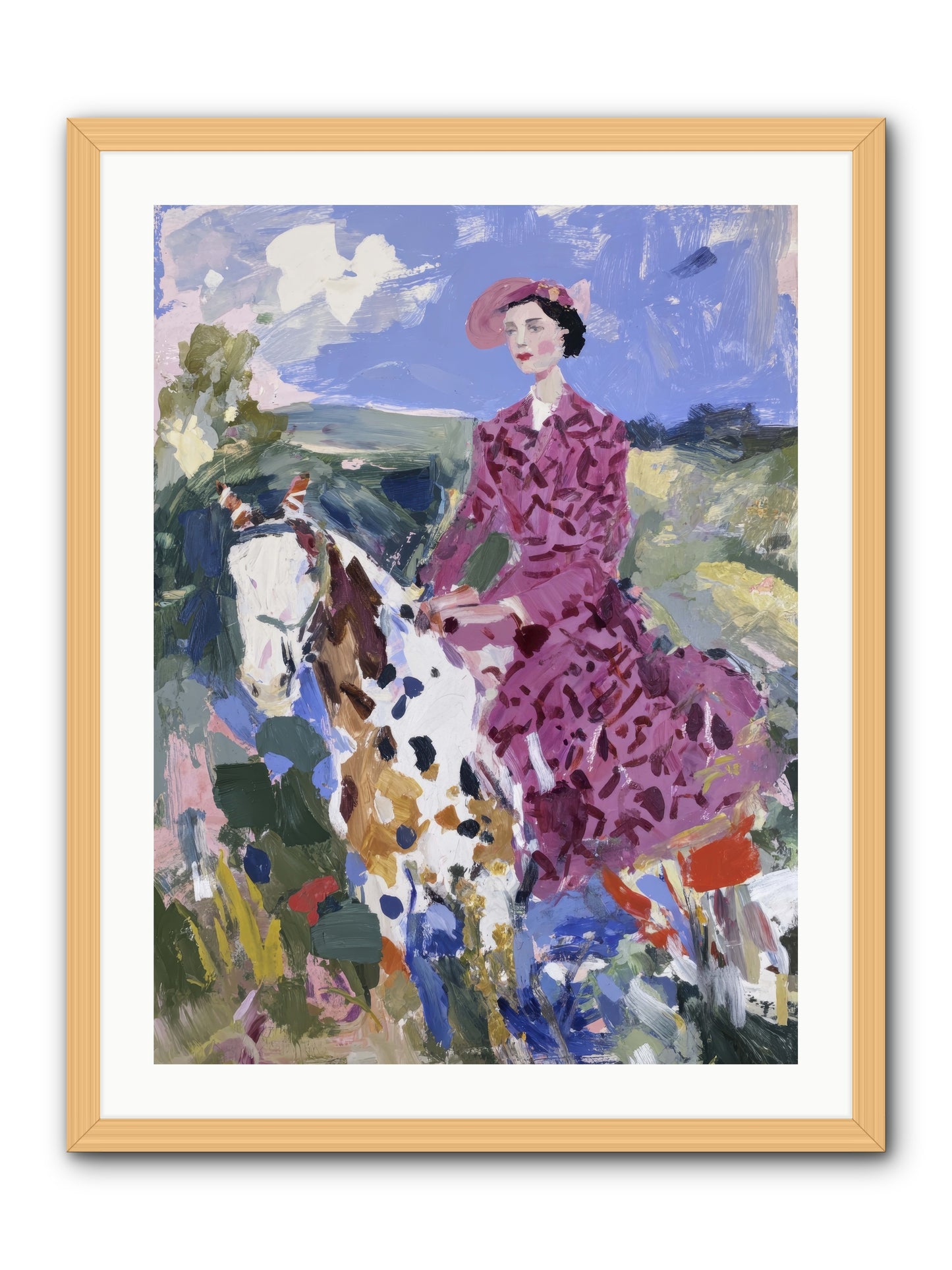 Rural Routes -- Framed Print - Natural 24x32