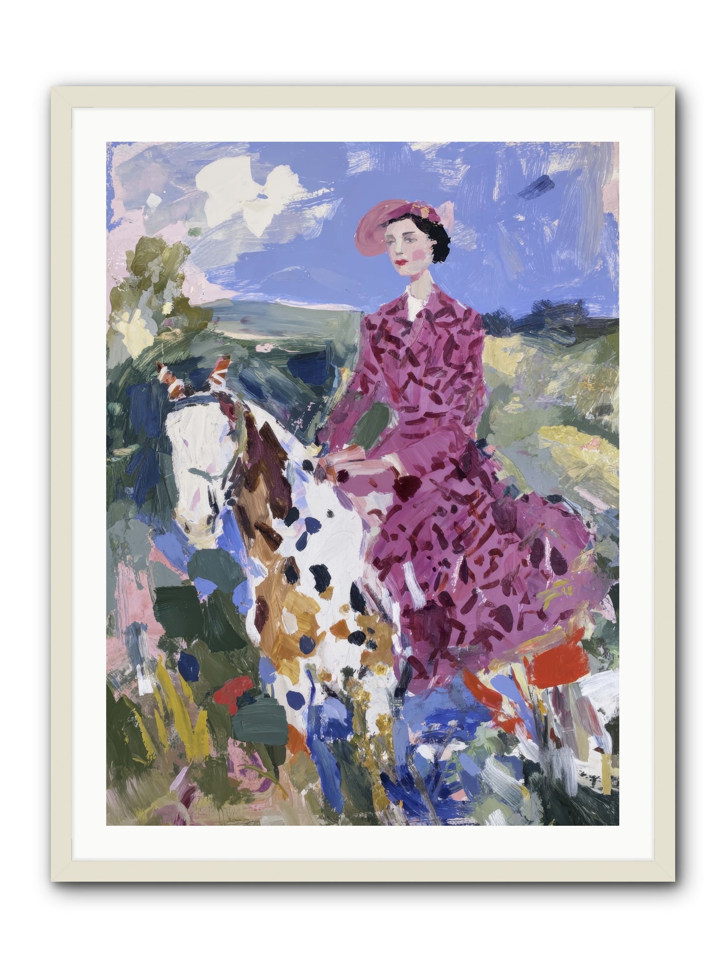 Rural Routes -- Framed Print - White 30x40