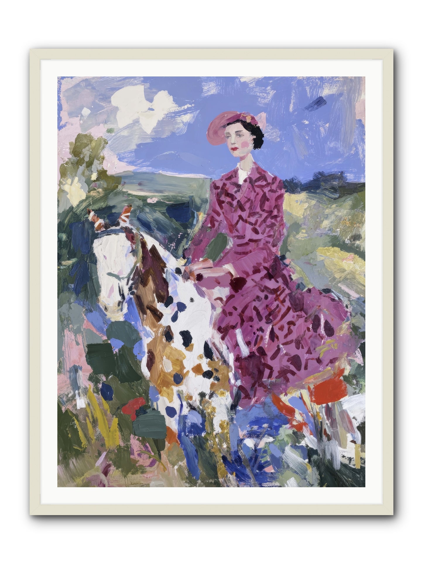 Rural Routes -- Framed Print - White 36x48