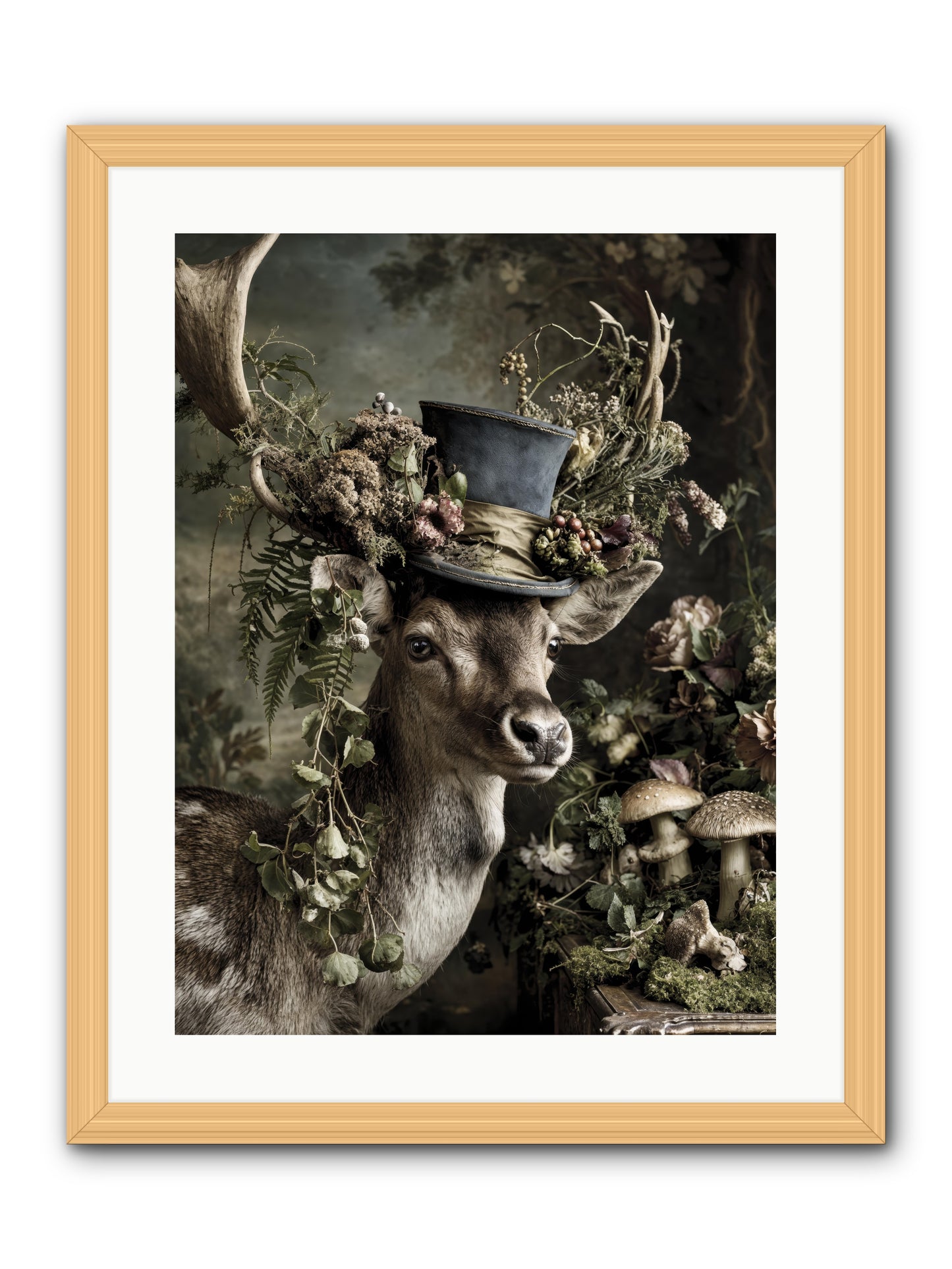 Sacred Grove Keeper -- Framed Print - Natural 18x24