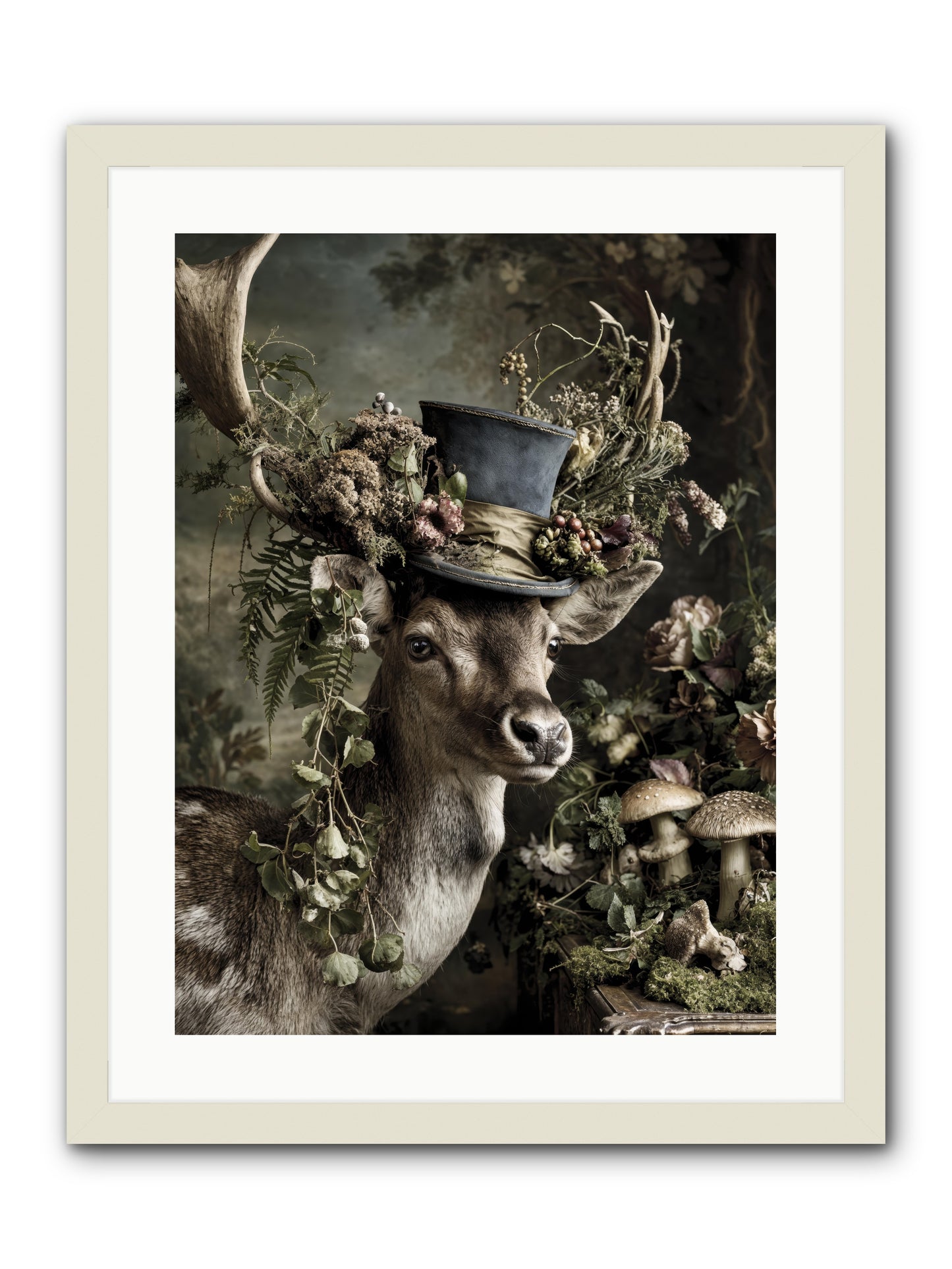 Sacred Grove Keeper -- Framed Print - White 18x24