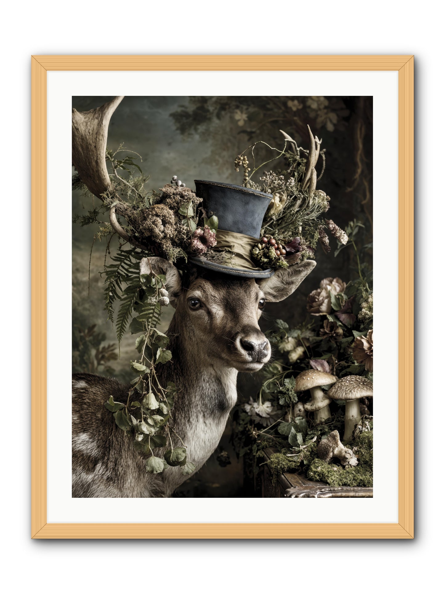 Sacred Grove Keeper -- Framed Print - Natural 24x32