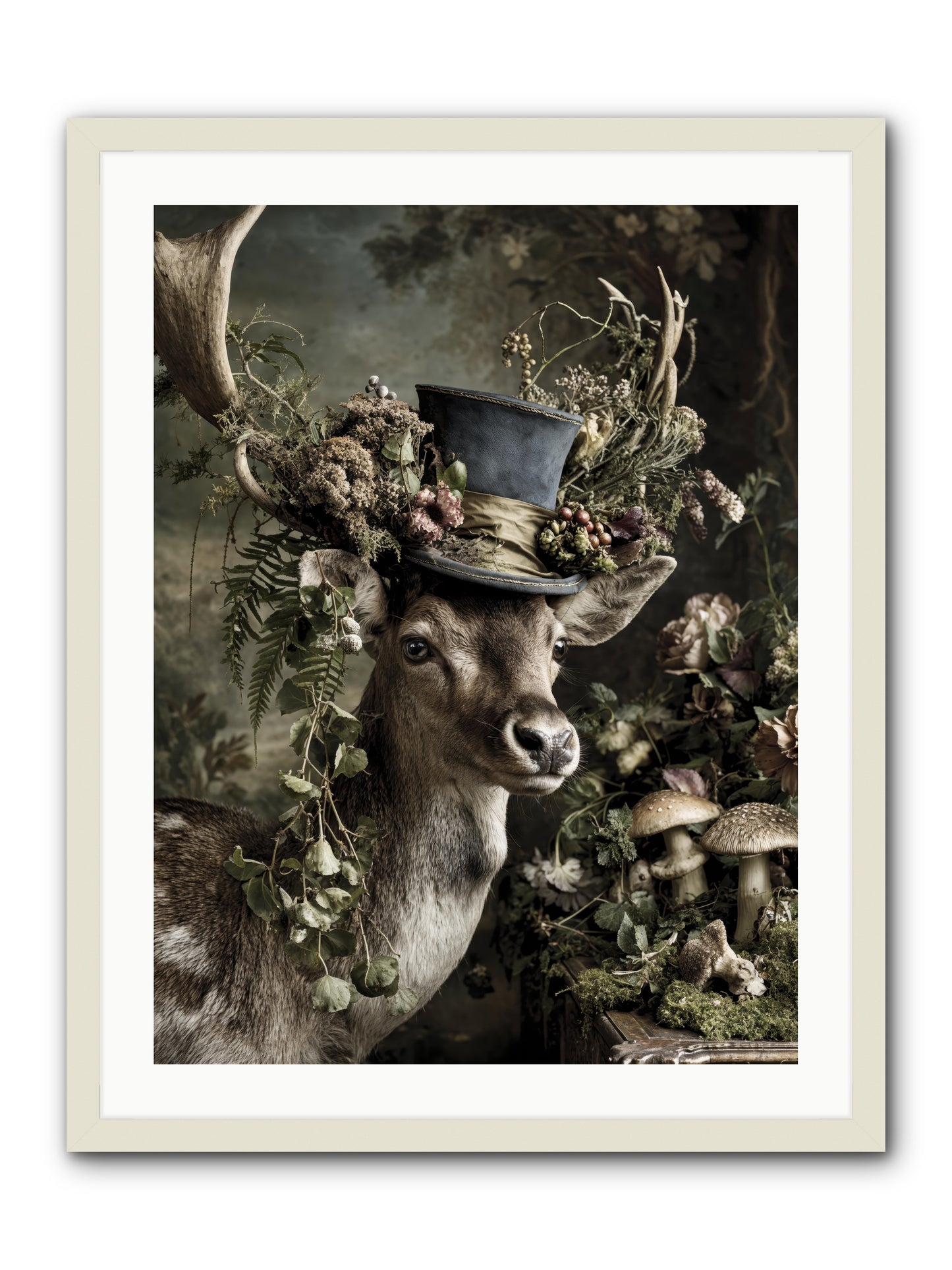 Sacred Grove Keeper -- Framed Print - White 24x32