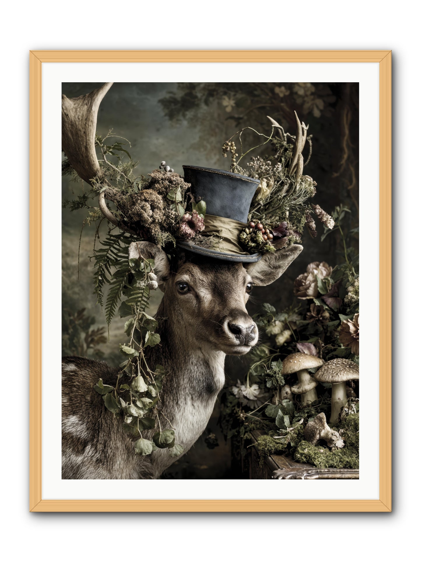 Sacred Grove Keeper -- Framed Print - Natural 30x40
