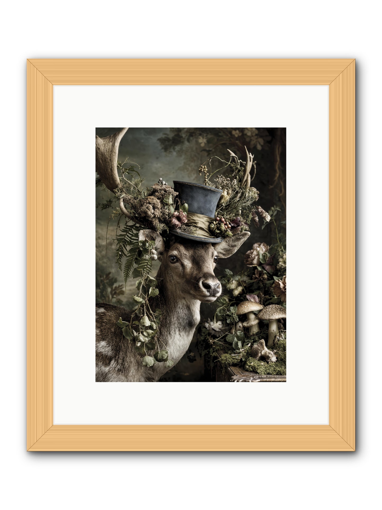 Sacred Grove Keeper -- Framed Print - Natural 9x12