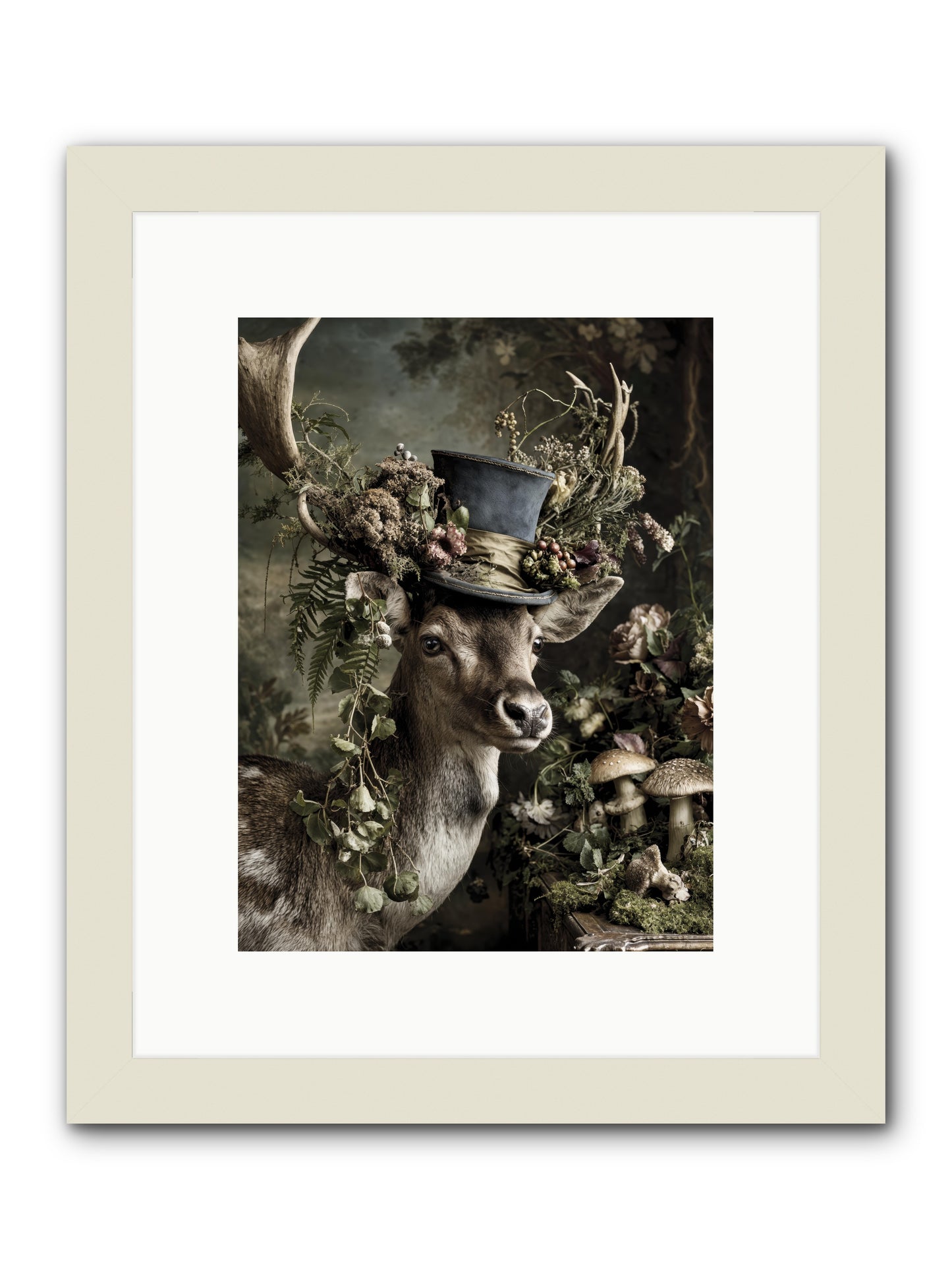 Sacred Grove Keeper -- Framed Print - White 9x12