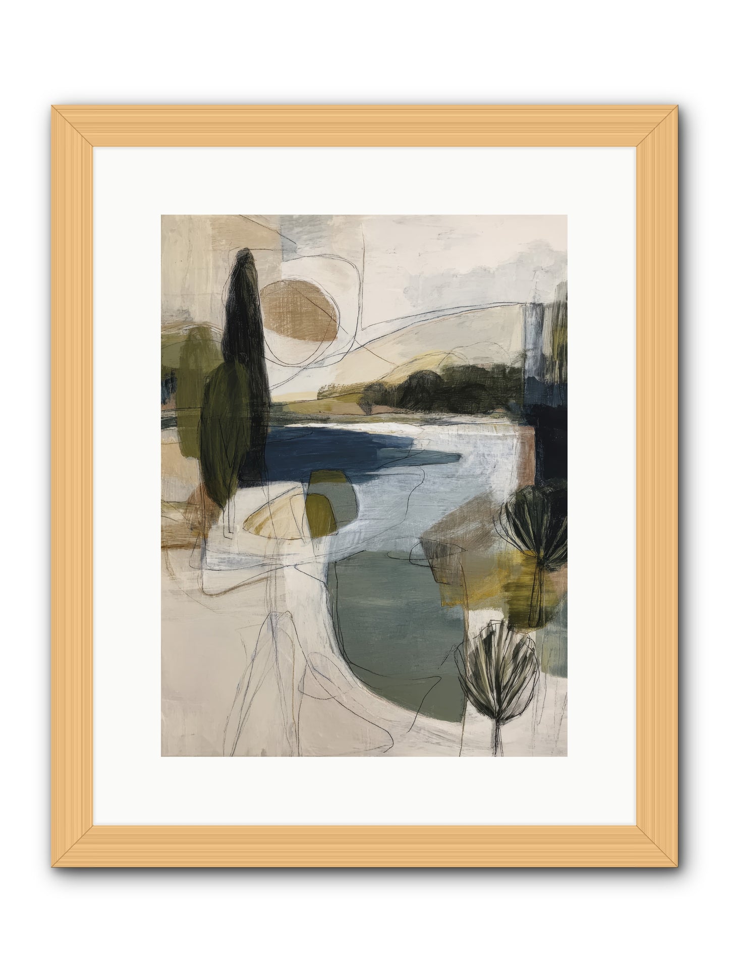 Sacred Pause -- Framed Print - Natural 12x16