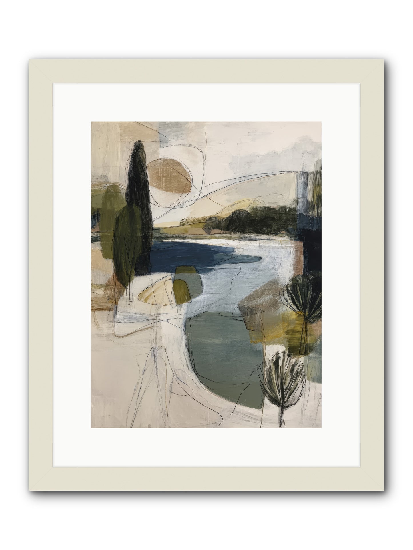 Sacred Pause -- Framed Print - White 12x16