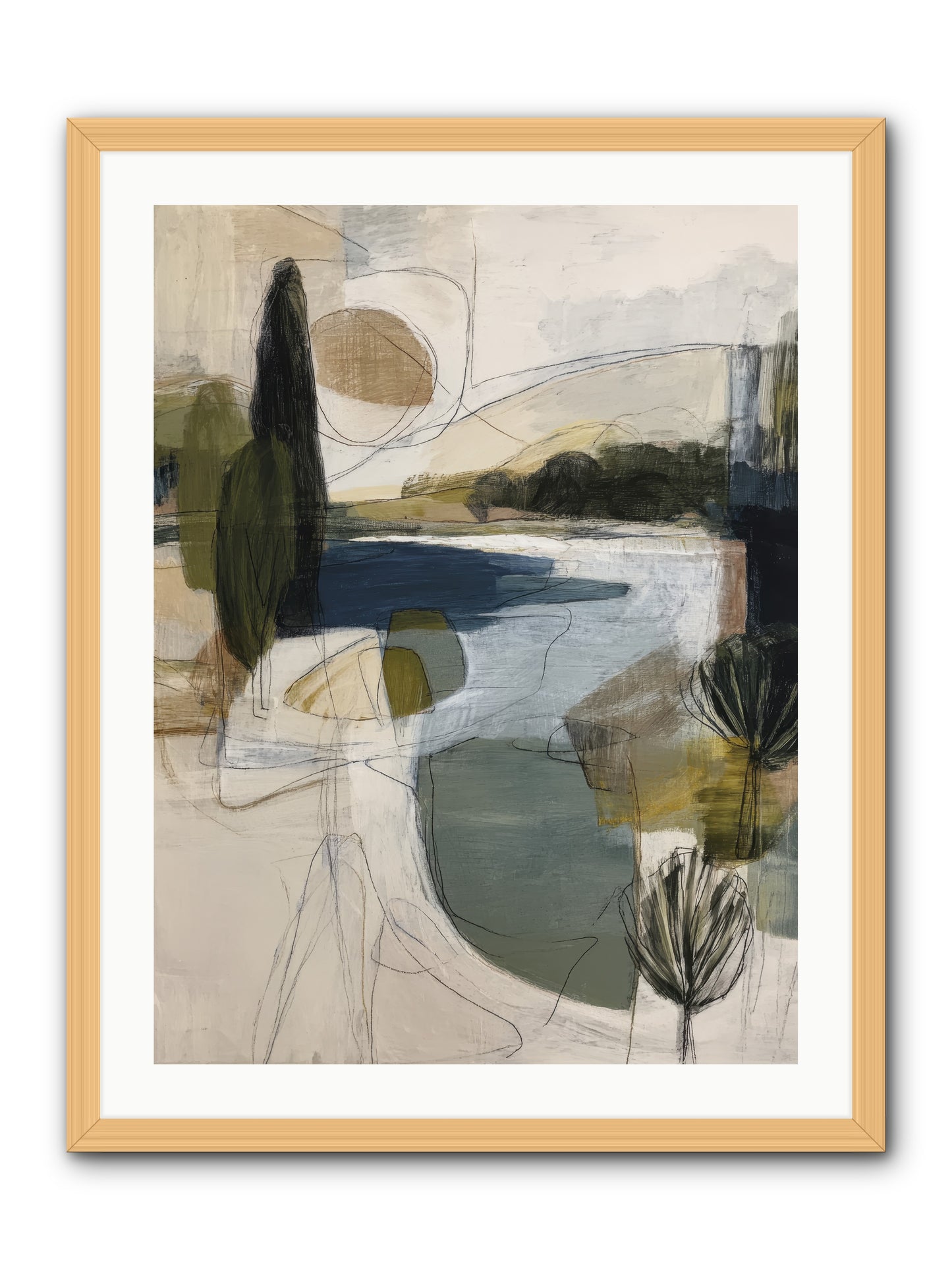 Sacred Pause -- Framed Print - Natural 24x32