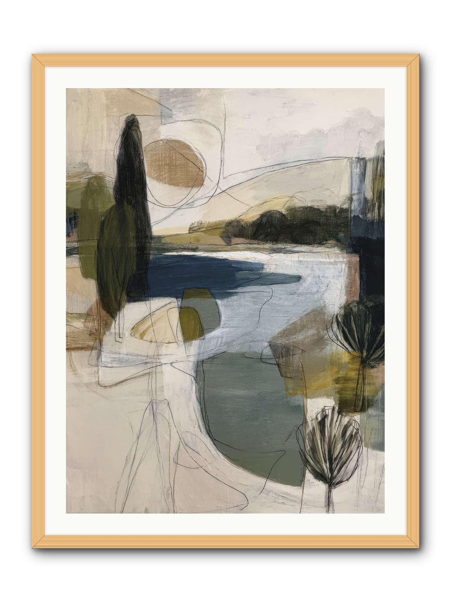 Sacred Pause -- Framed Print - Natural 30x40