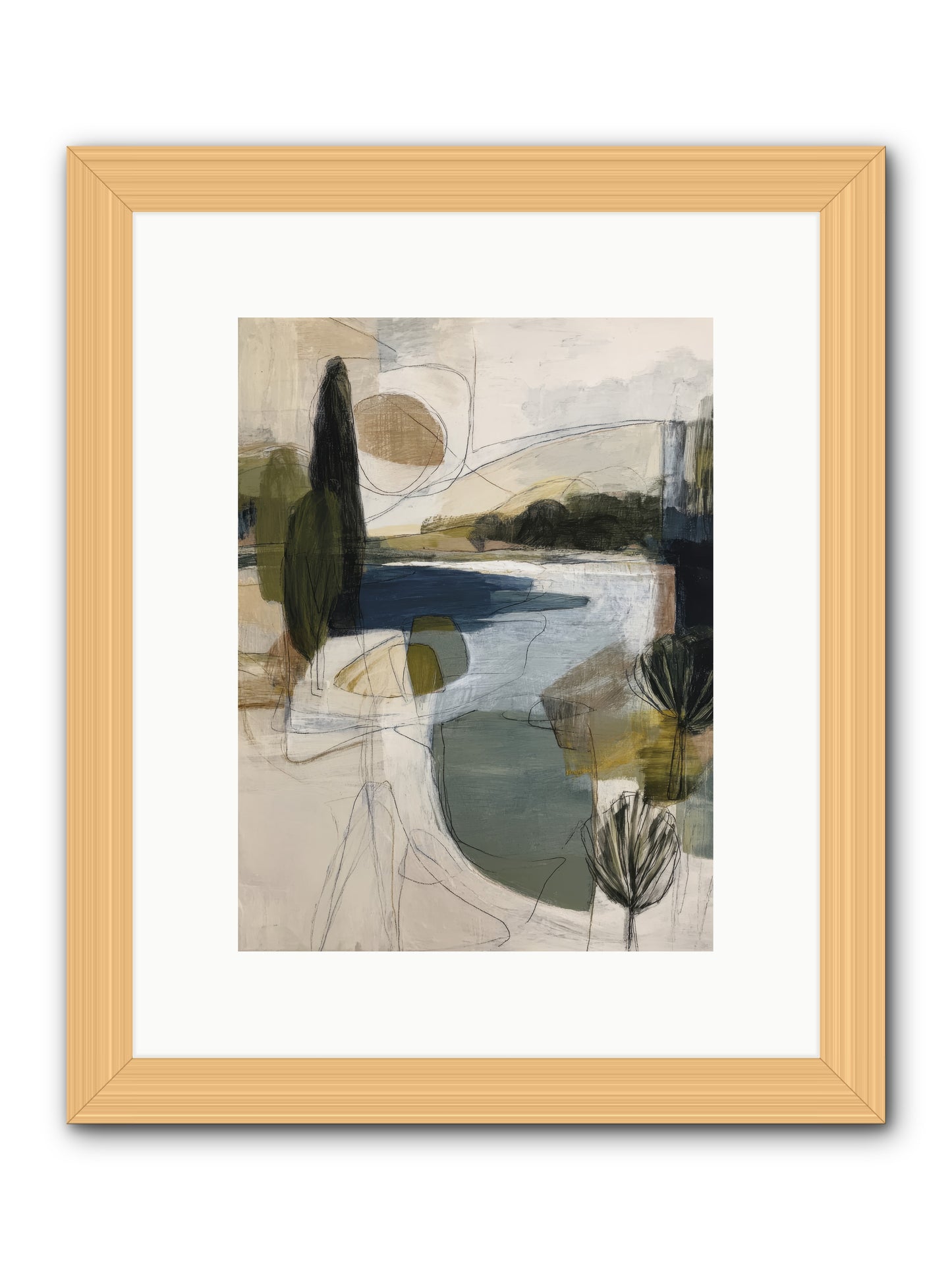 Sacred Pause -- Framed Print - Natural 9x12