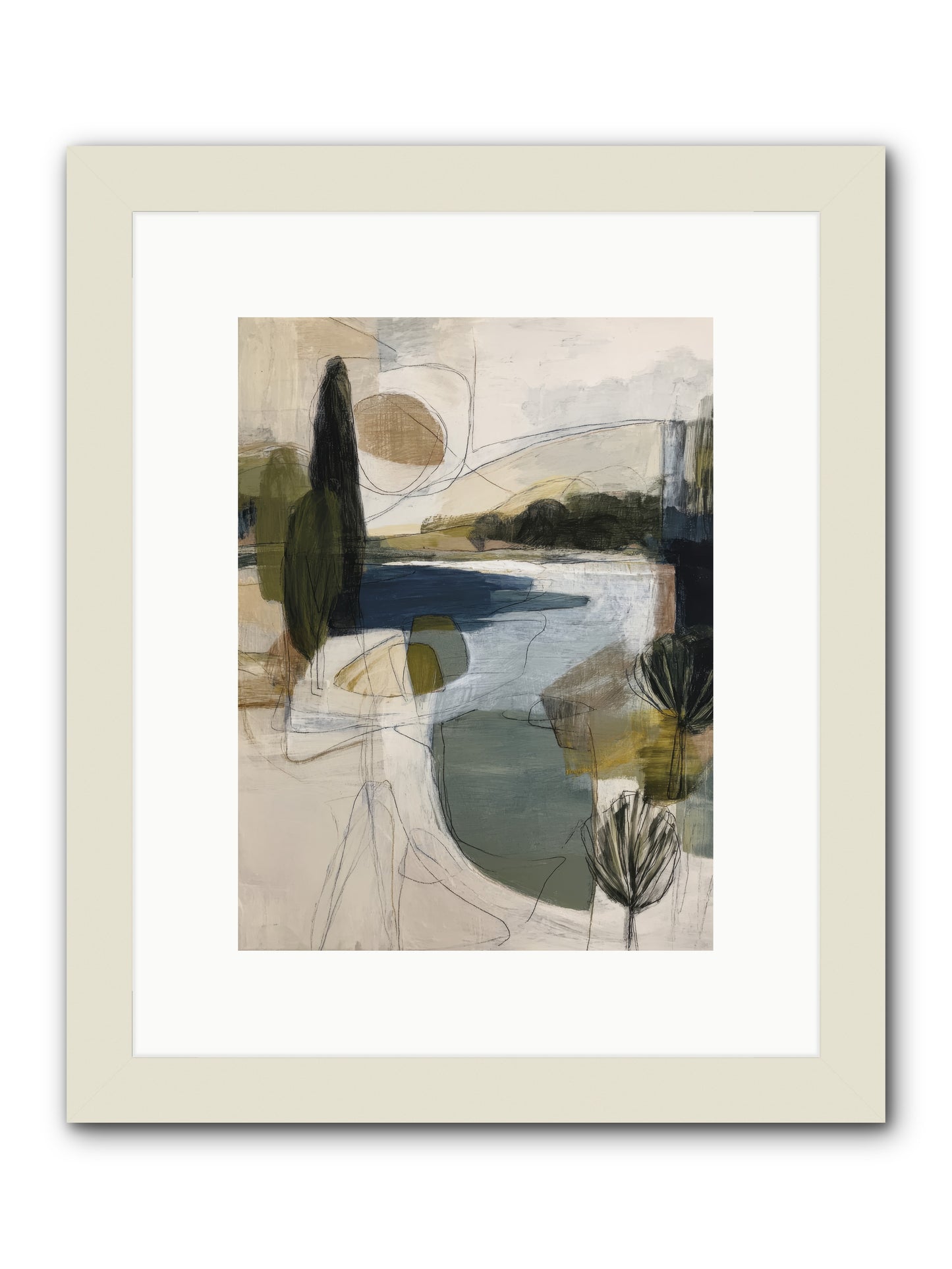 Sacred Pause -- Framed Print - White 9x12