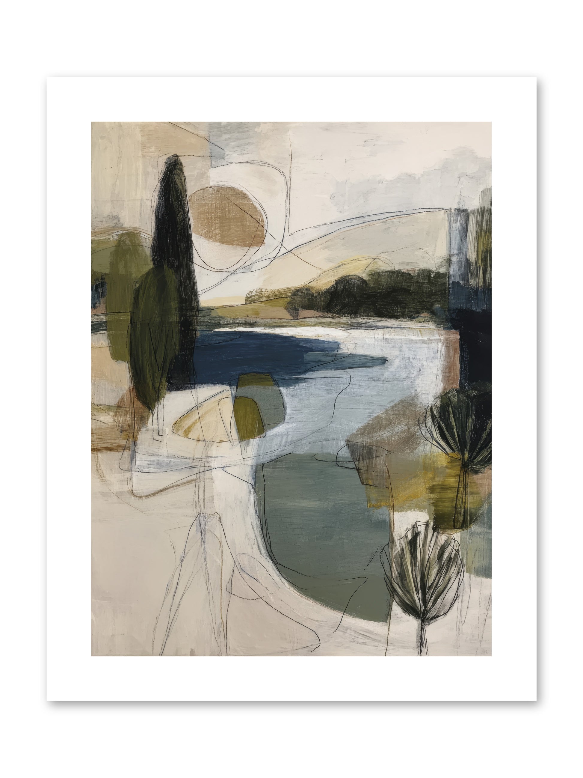 Sacred Pause -- Paper Print 9x12