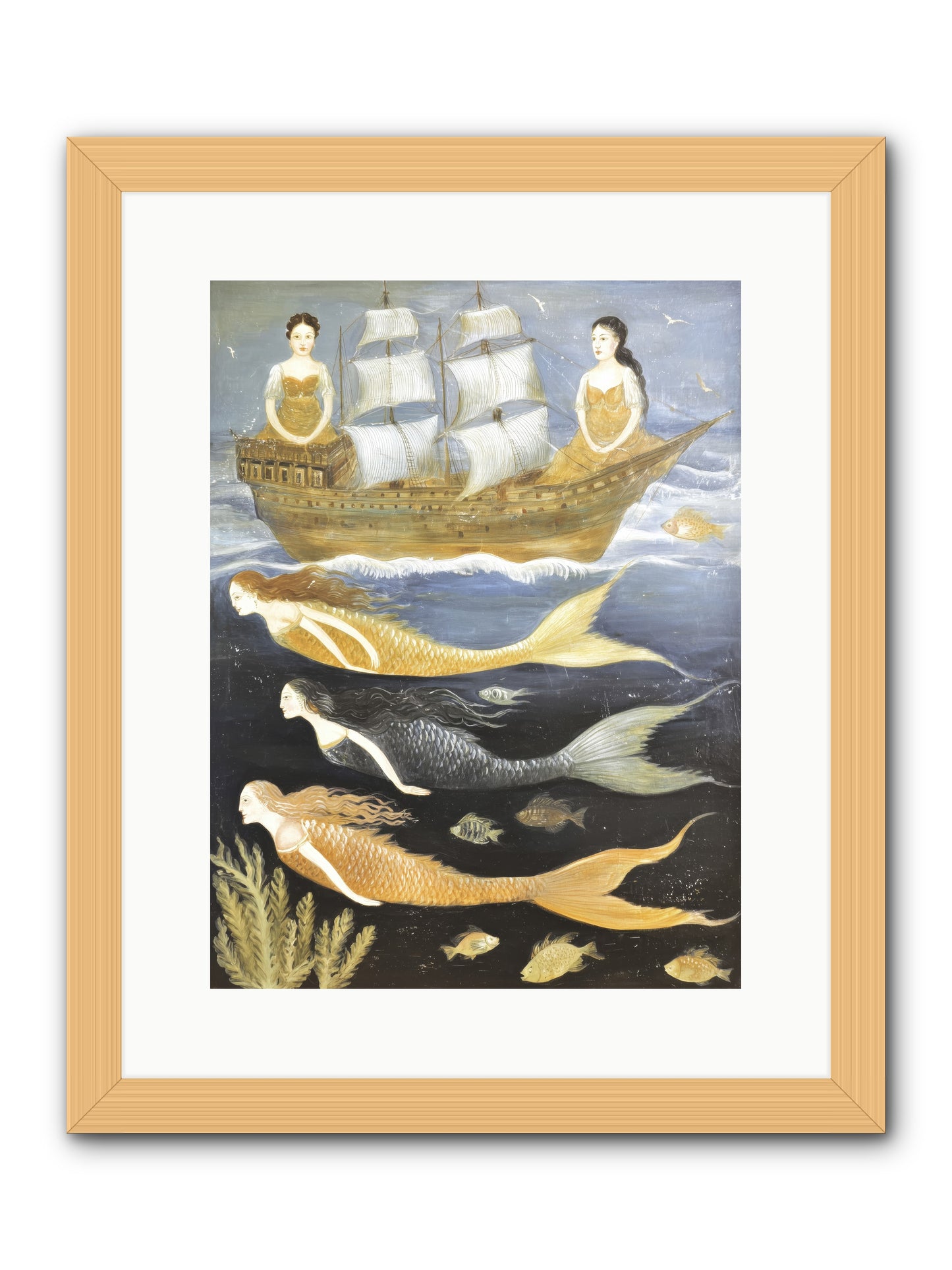 Sacred Sirens -- Framed Print - Natural 12x16
