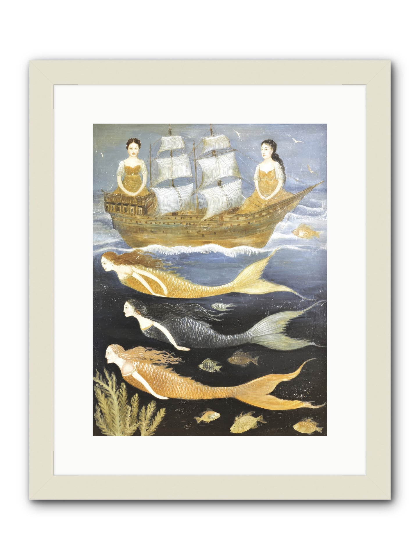Sacred Sirens -- Framed Print - White 12x16