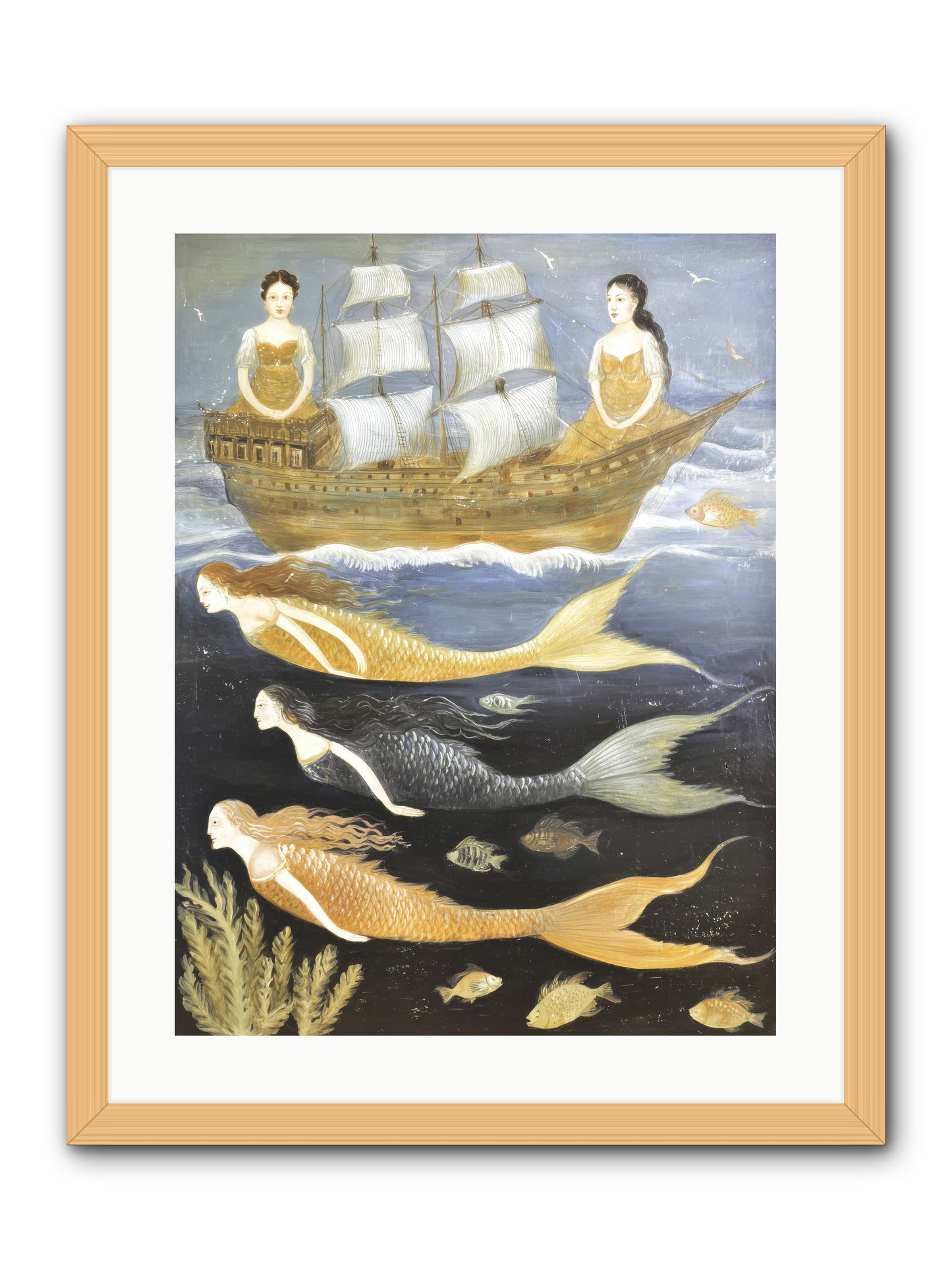Sacred Sirens -- Framed Print - Natural 18x24