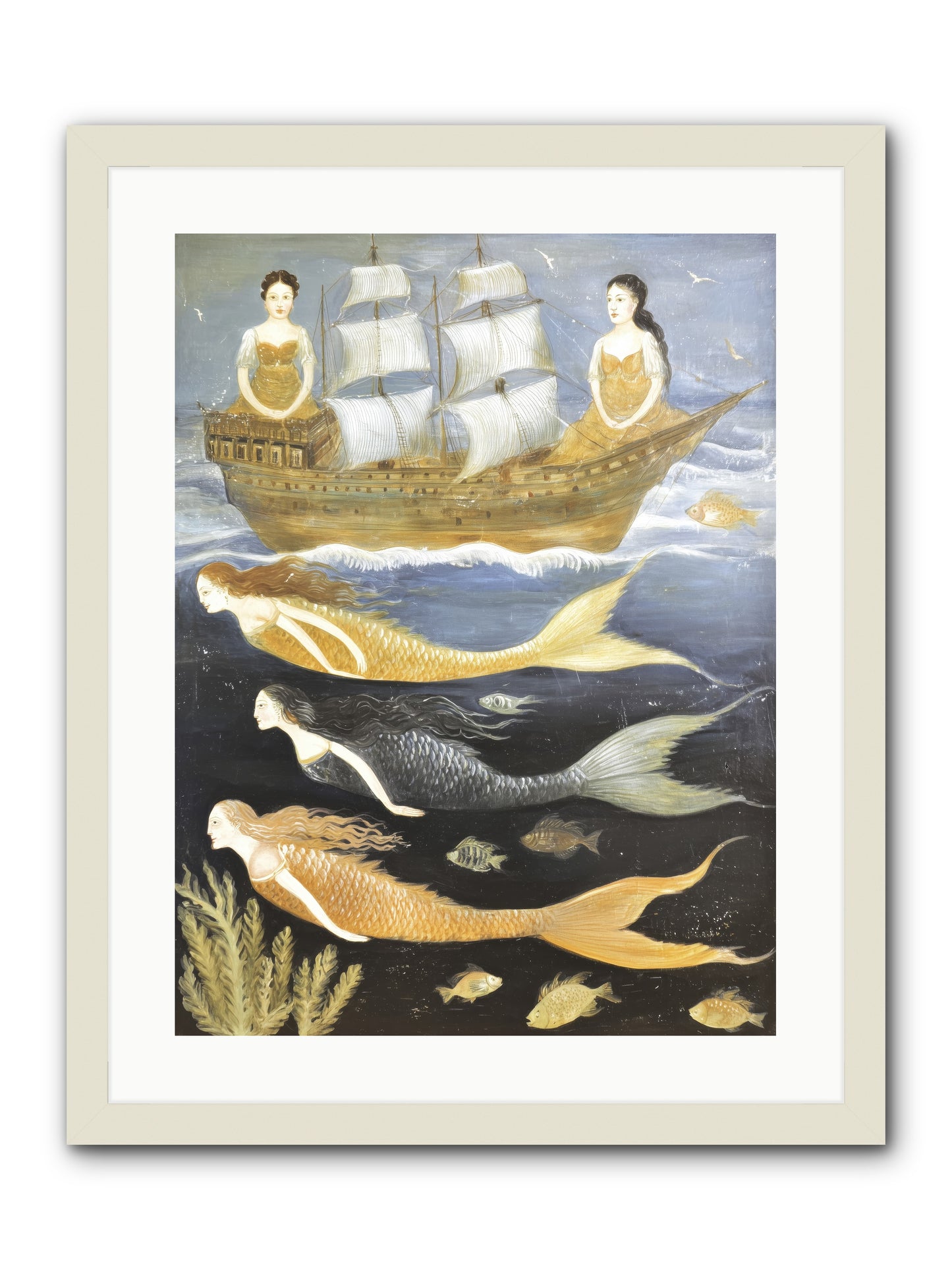 Sacred Sirens -- Framed Print - White 18x24