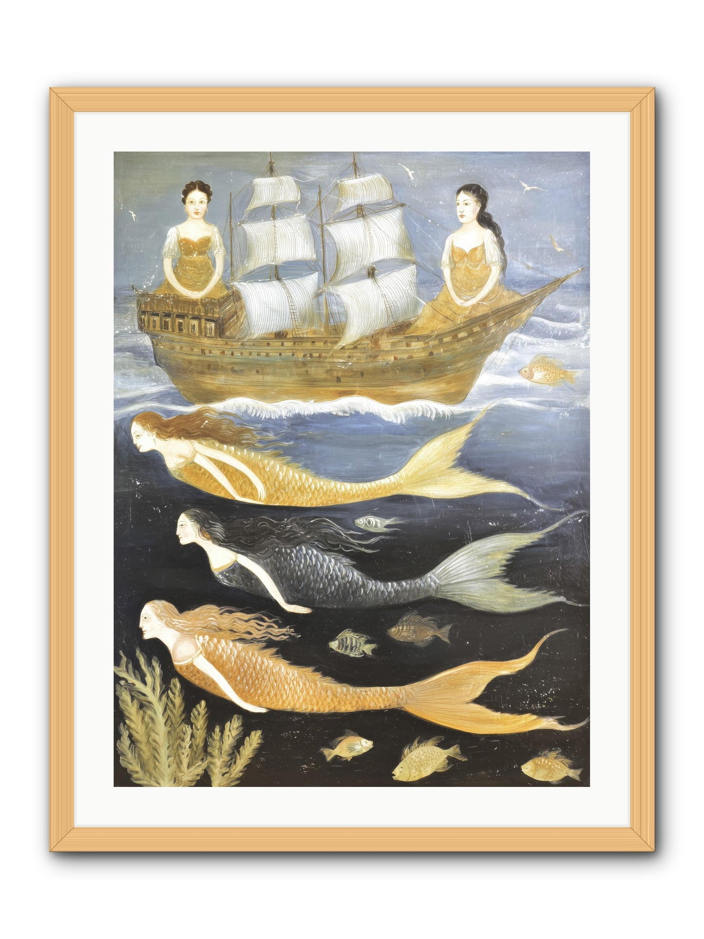 Sacred Sirens -- Framed Print - Natural 24x32