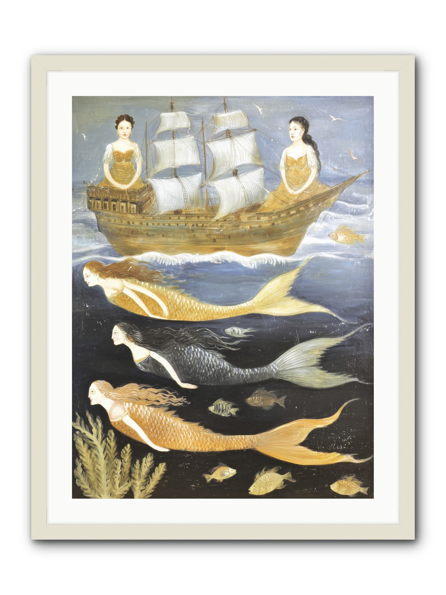 Sacred Sirens -- Framed Print - White 24x32