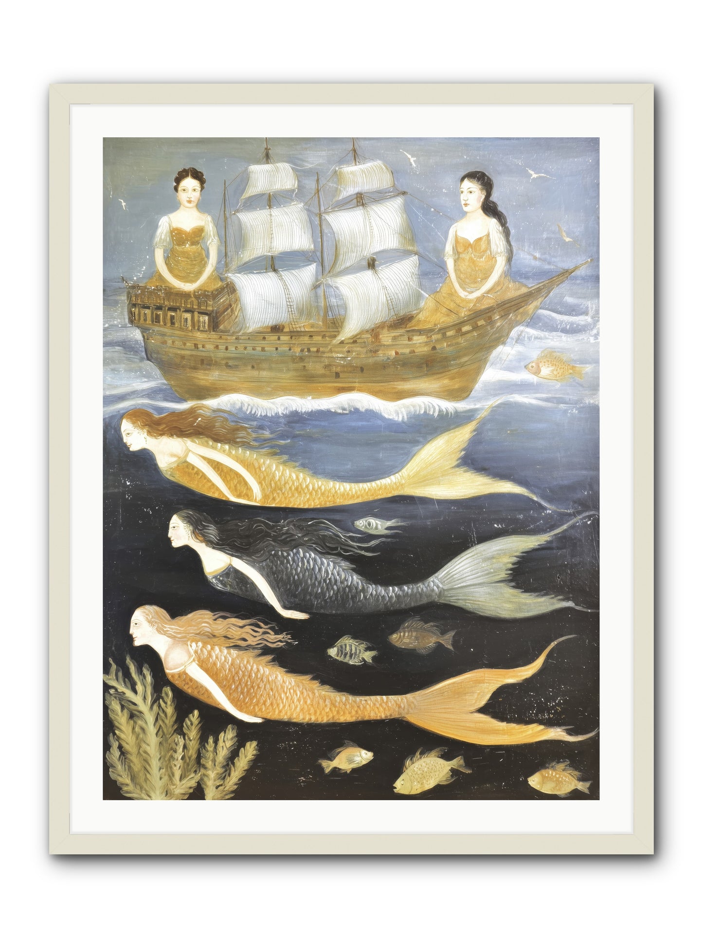 Sacred Sirens -- Framed Print - White 30x40