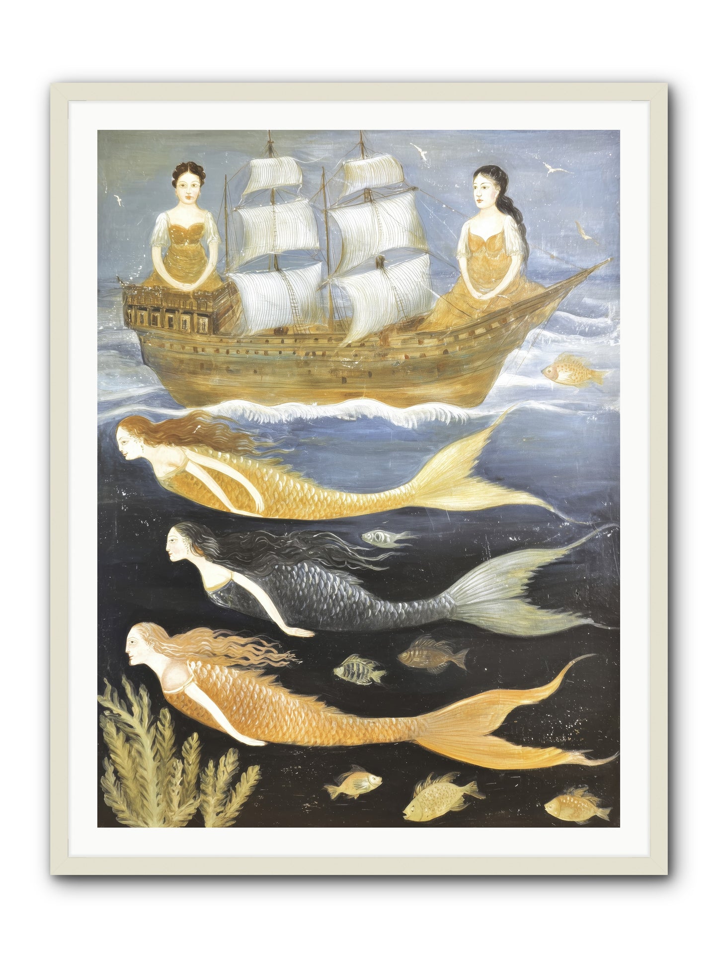 Sacred Sirens -- Framed Print - White 36x48