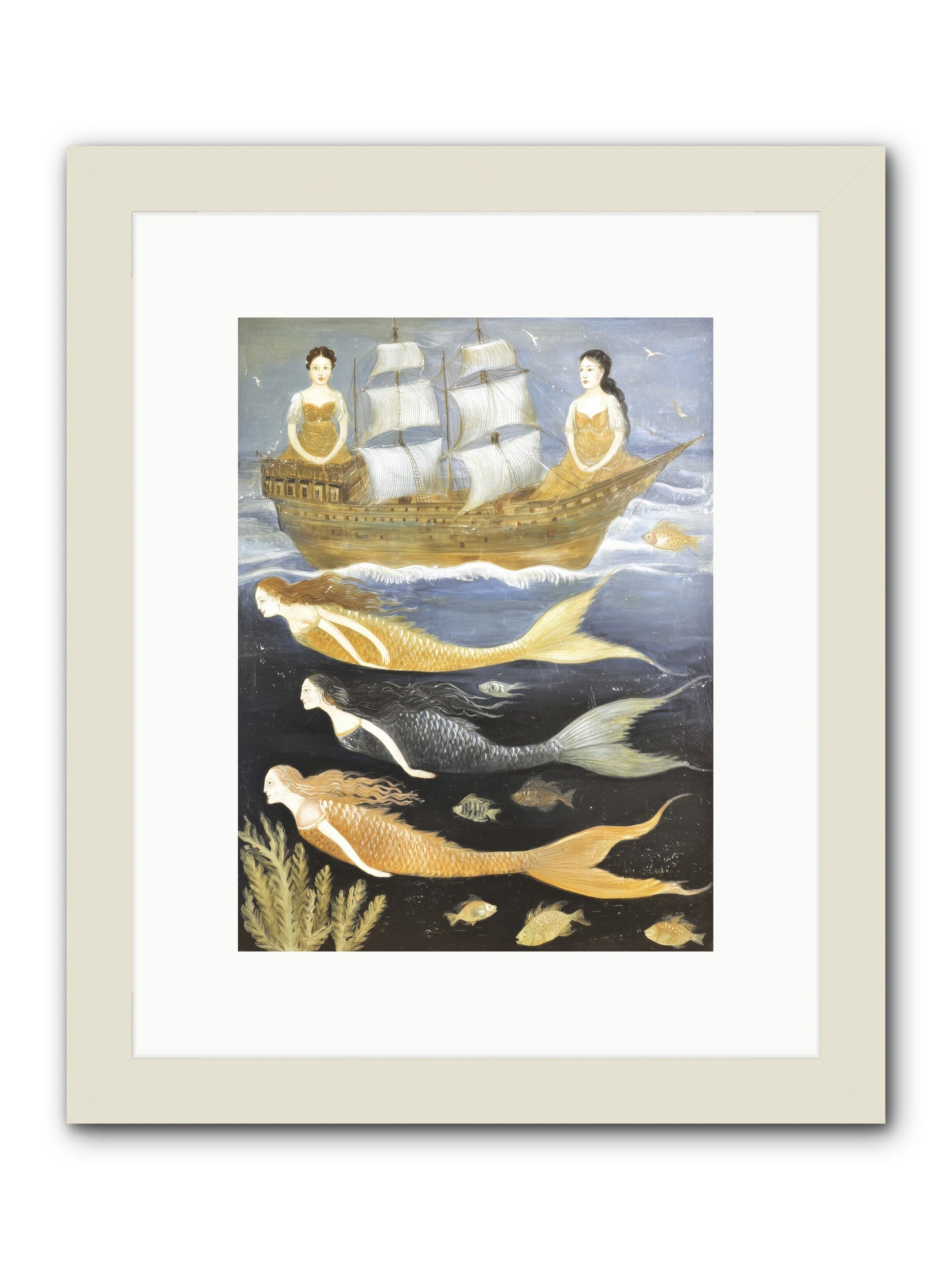 Sacred Sirens -- Framed Print - White 9x12