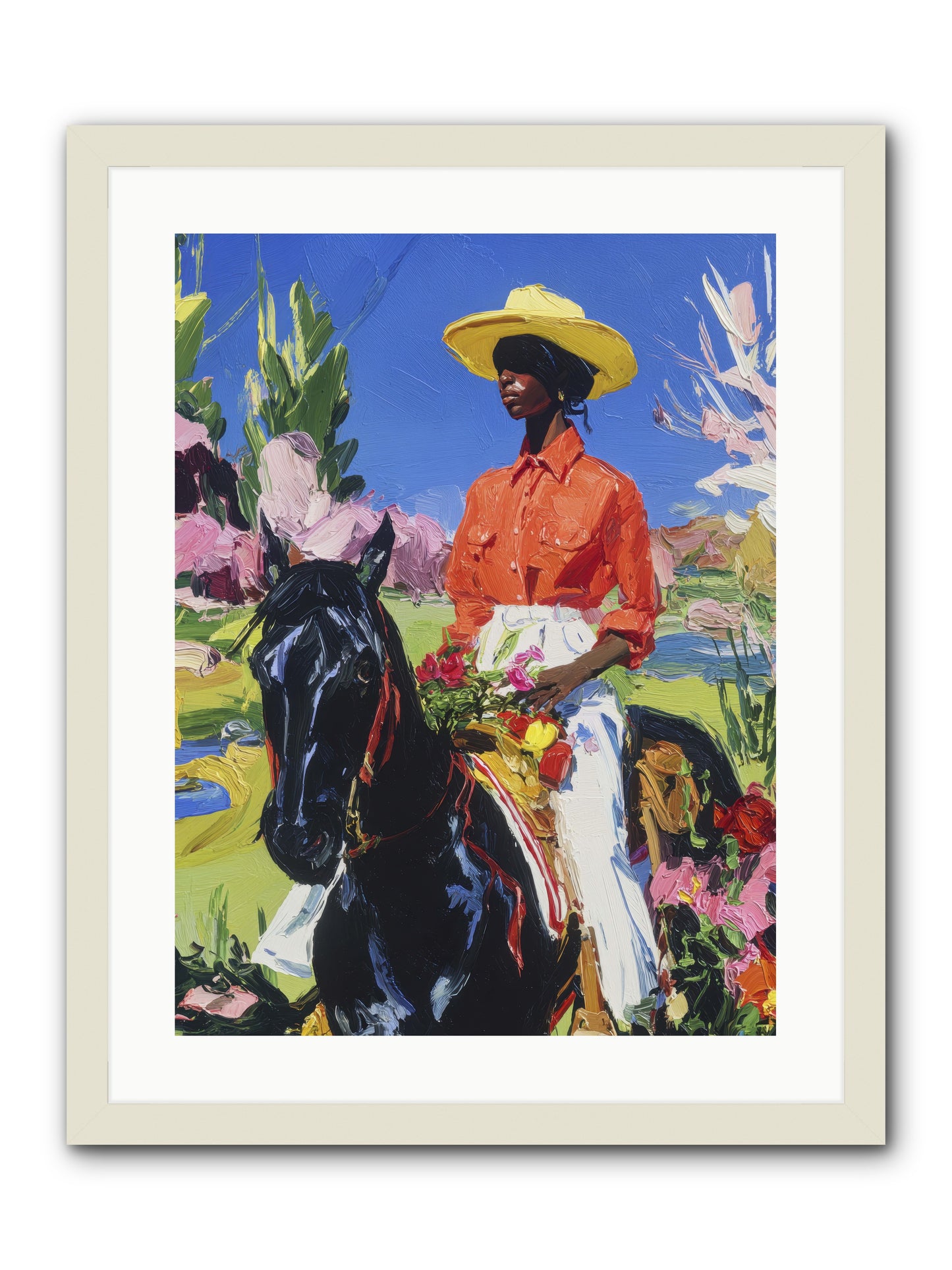 Sacred & Slow Morning -- Framed Print - White 18x24