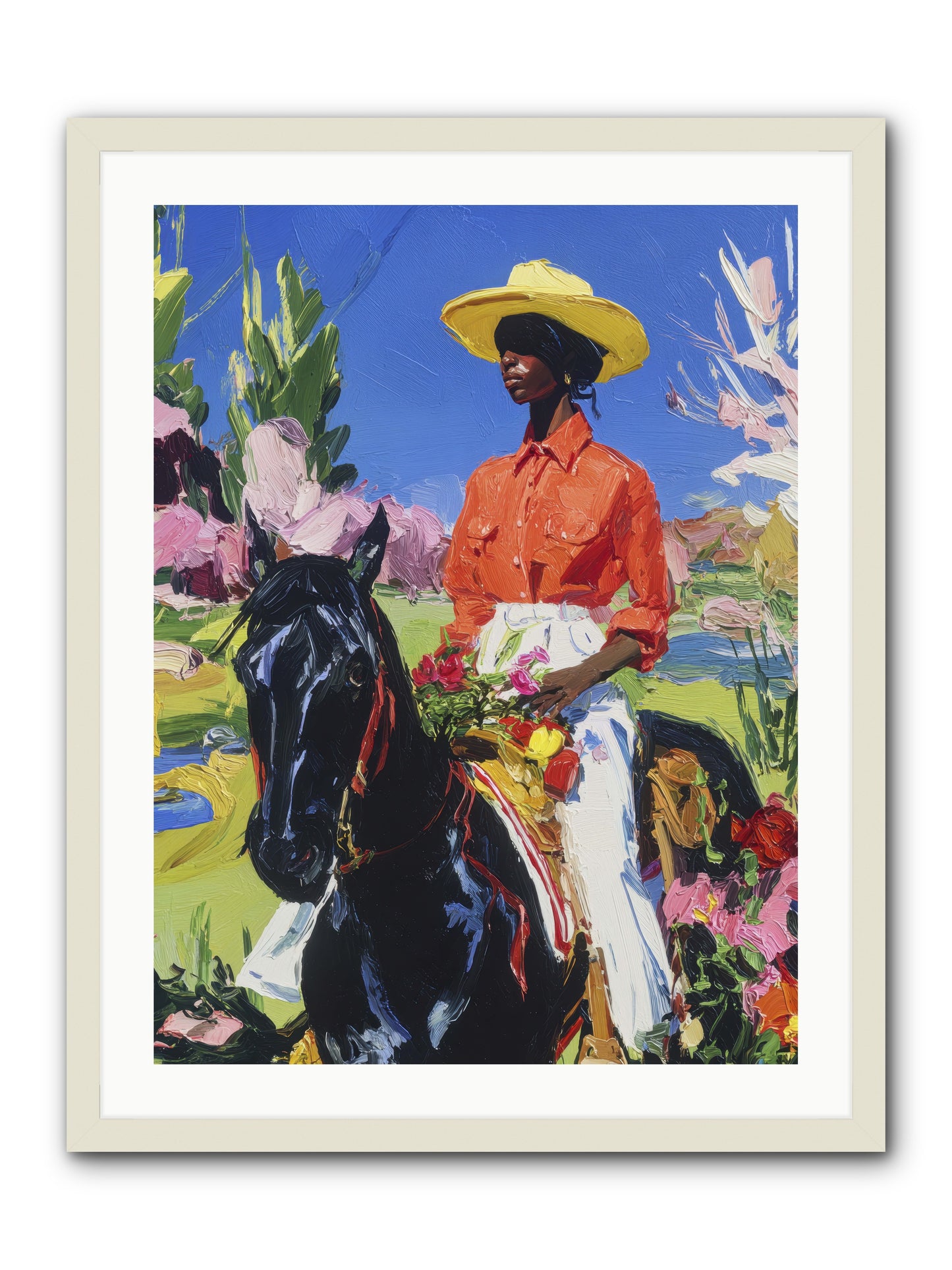 Sacred & Slow Morning -- Framed Print - White 24x32