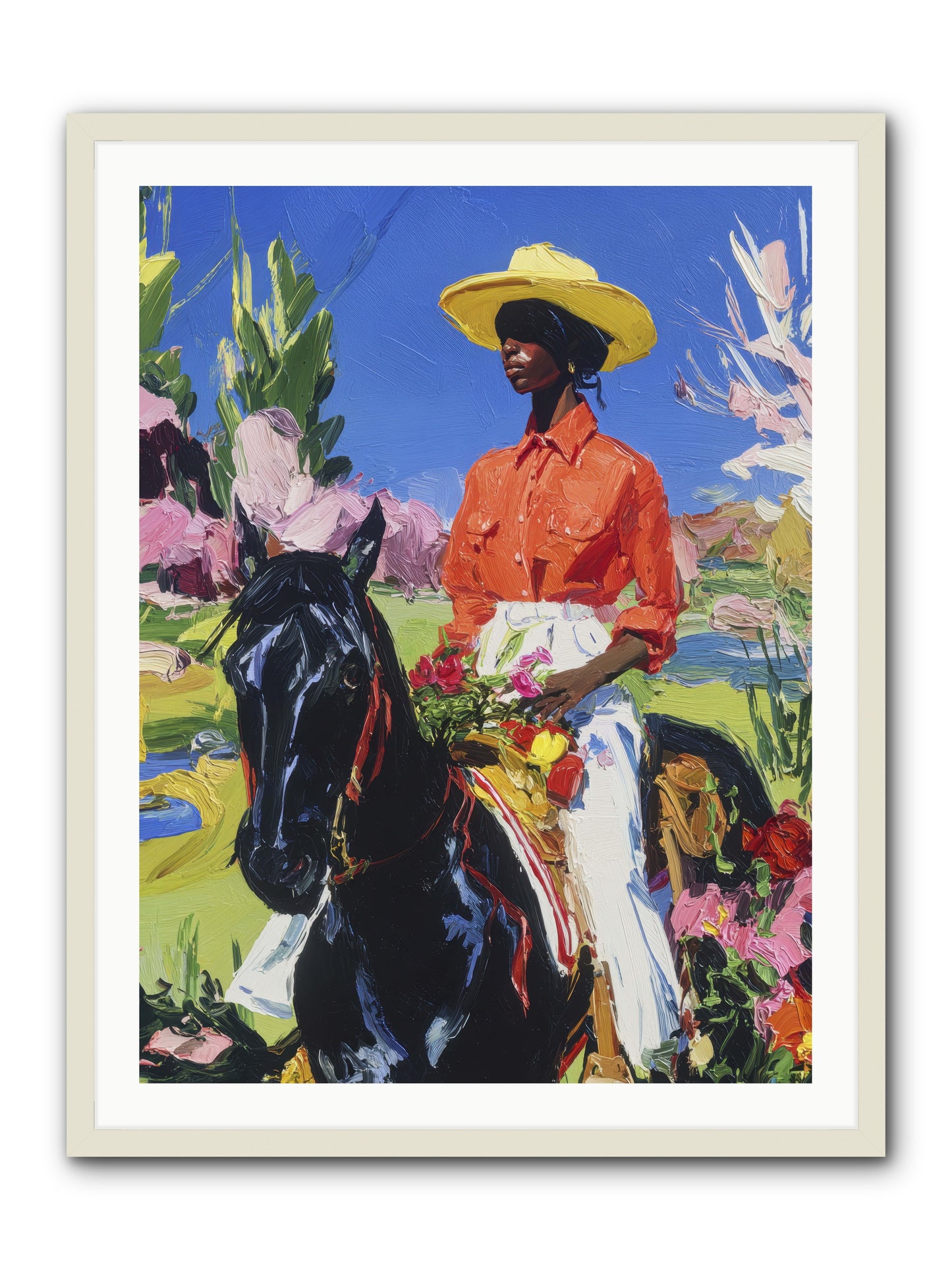 Sacred & Slow Morning -- Framed Print - White 30x40