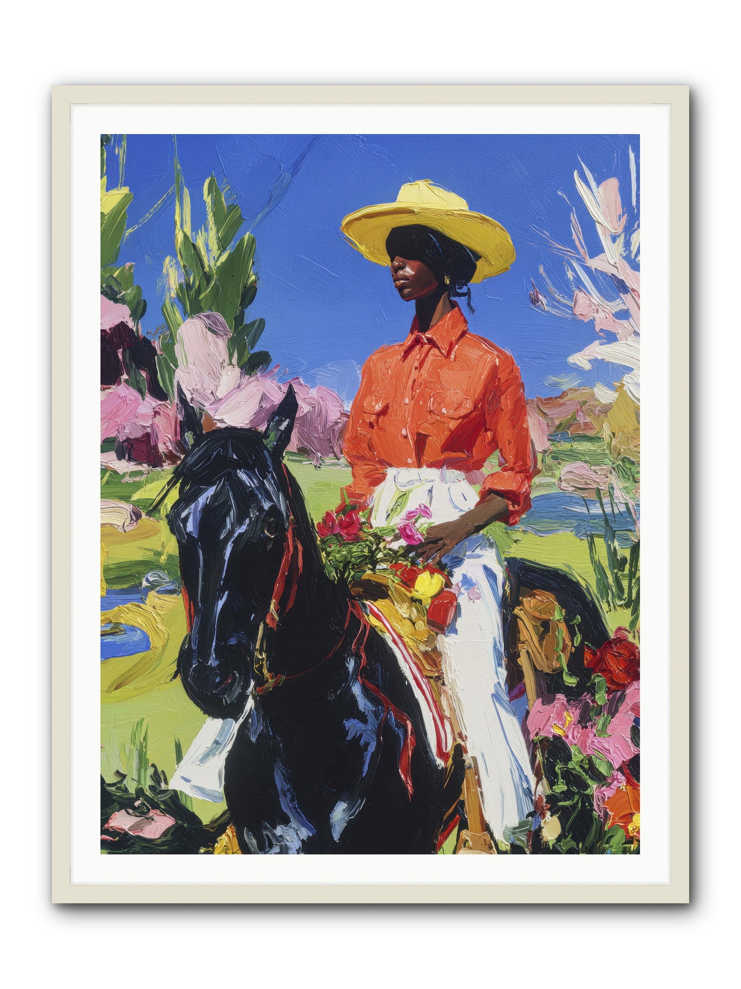 Sacred & Slow Morning -- Framed Print - White 36x48