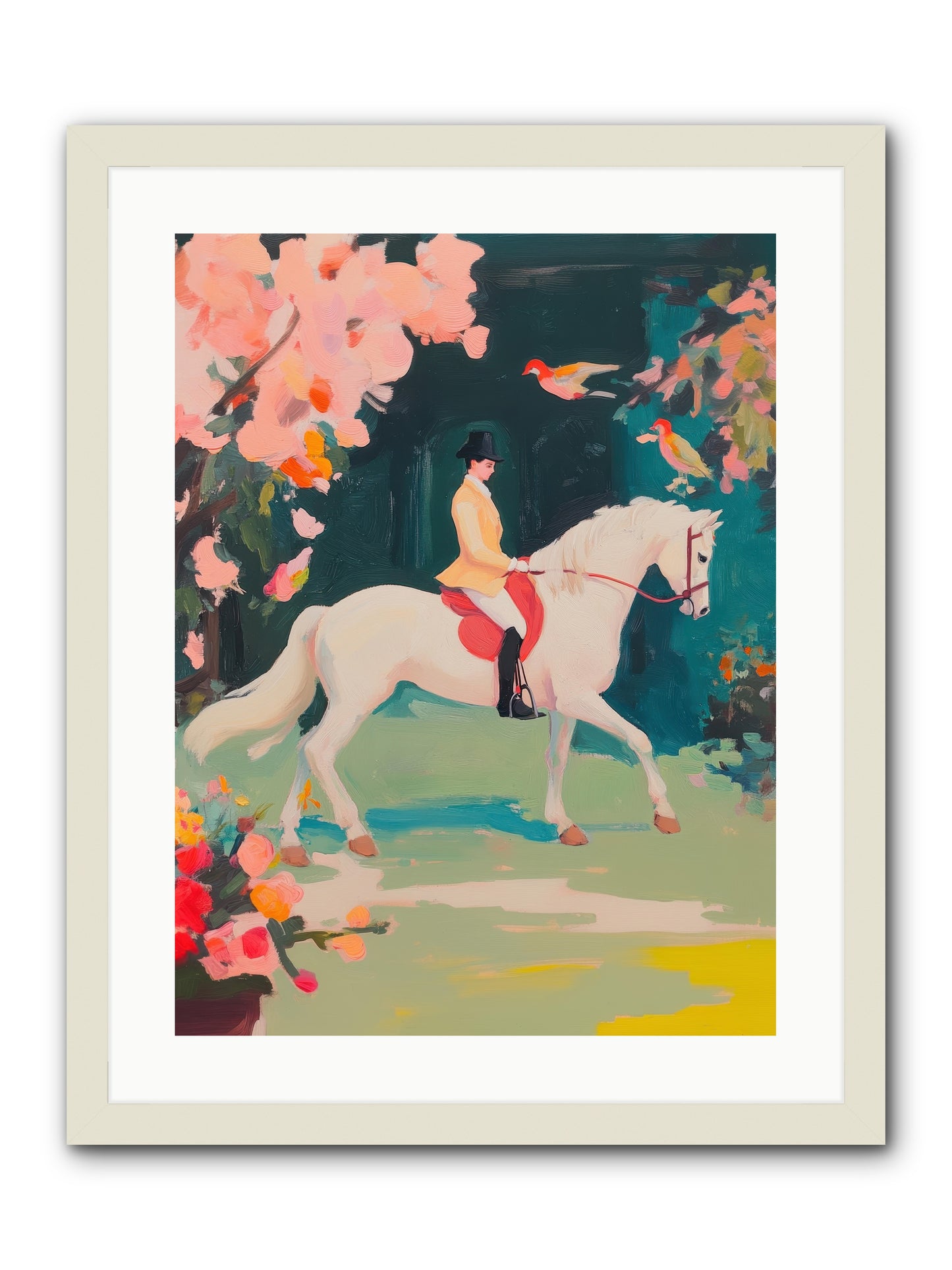 Saddle Savvy -- Framed Print - White 18x24