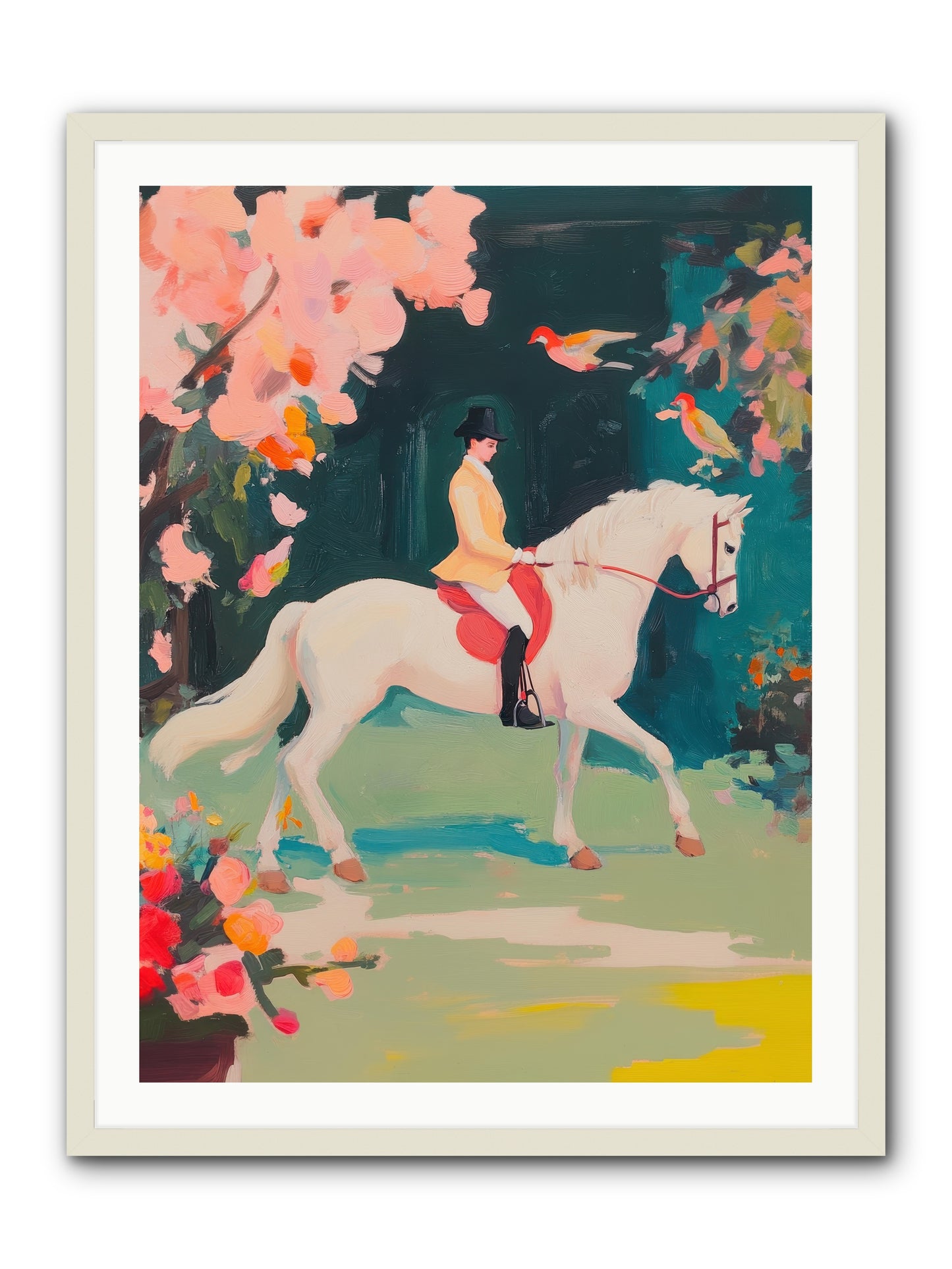 Saddle Savvy -- Framed Print - White 30x40