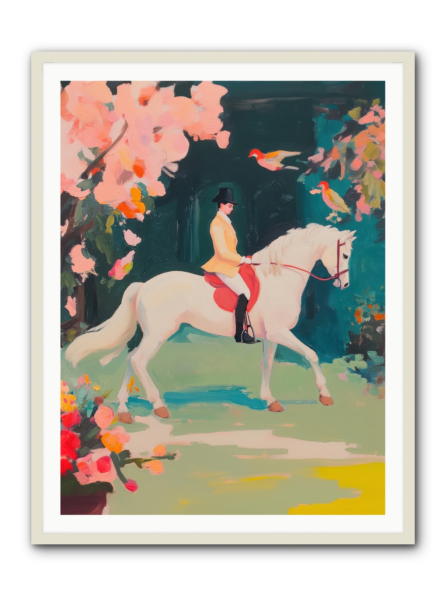 Saddle Savvy -- Framed Print - White 36x48
