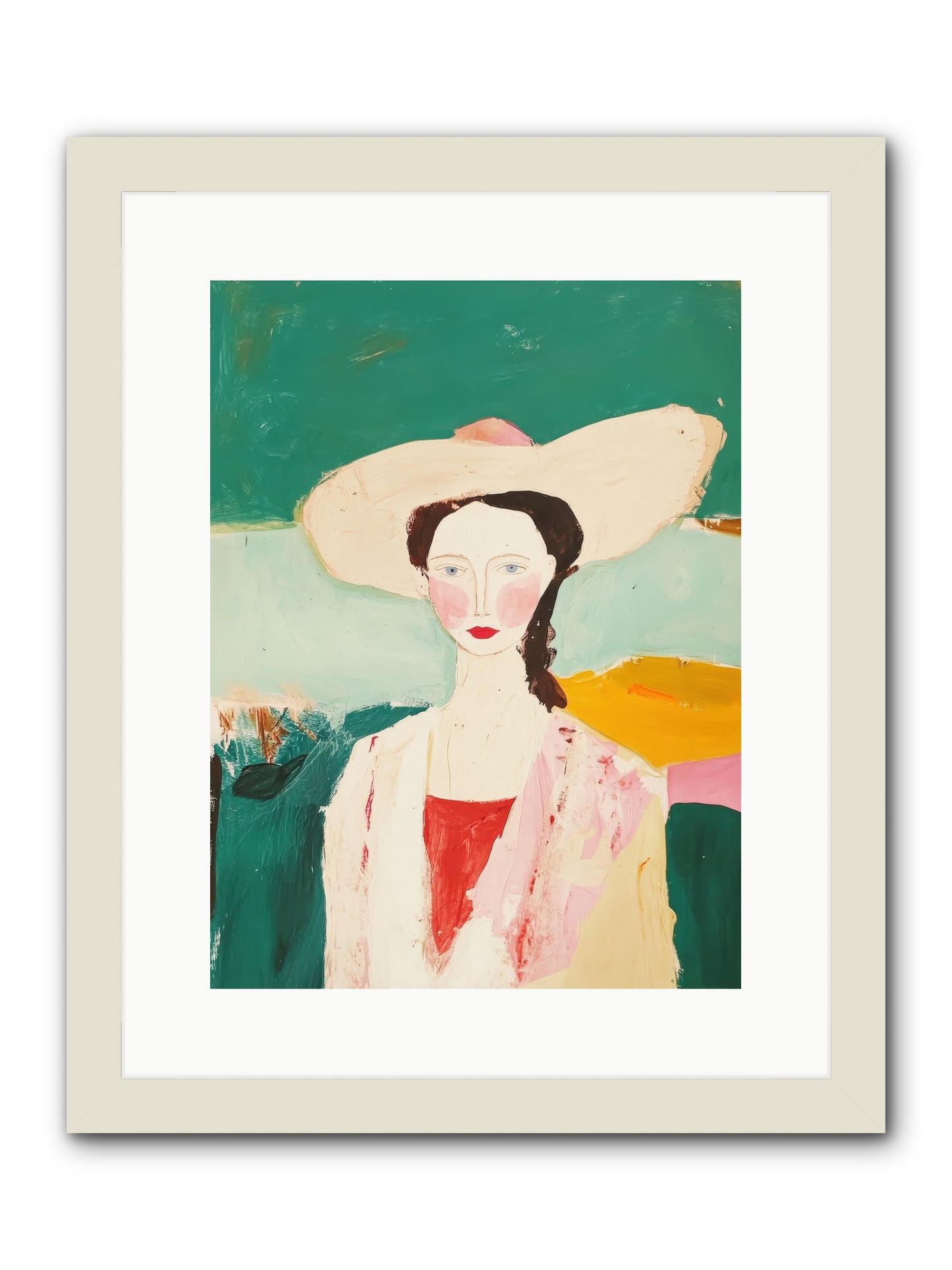 Saddle Savvy Belle -- Framed Print - White 12x16