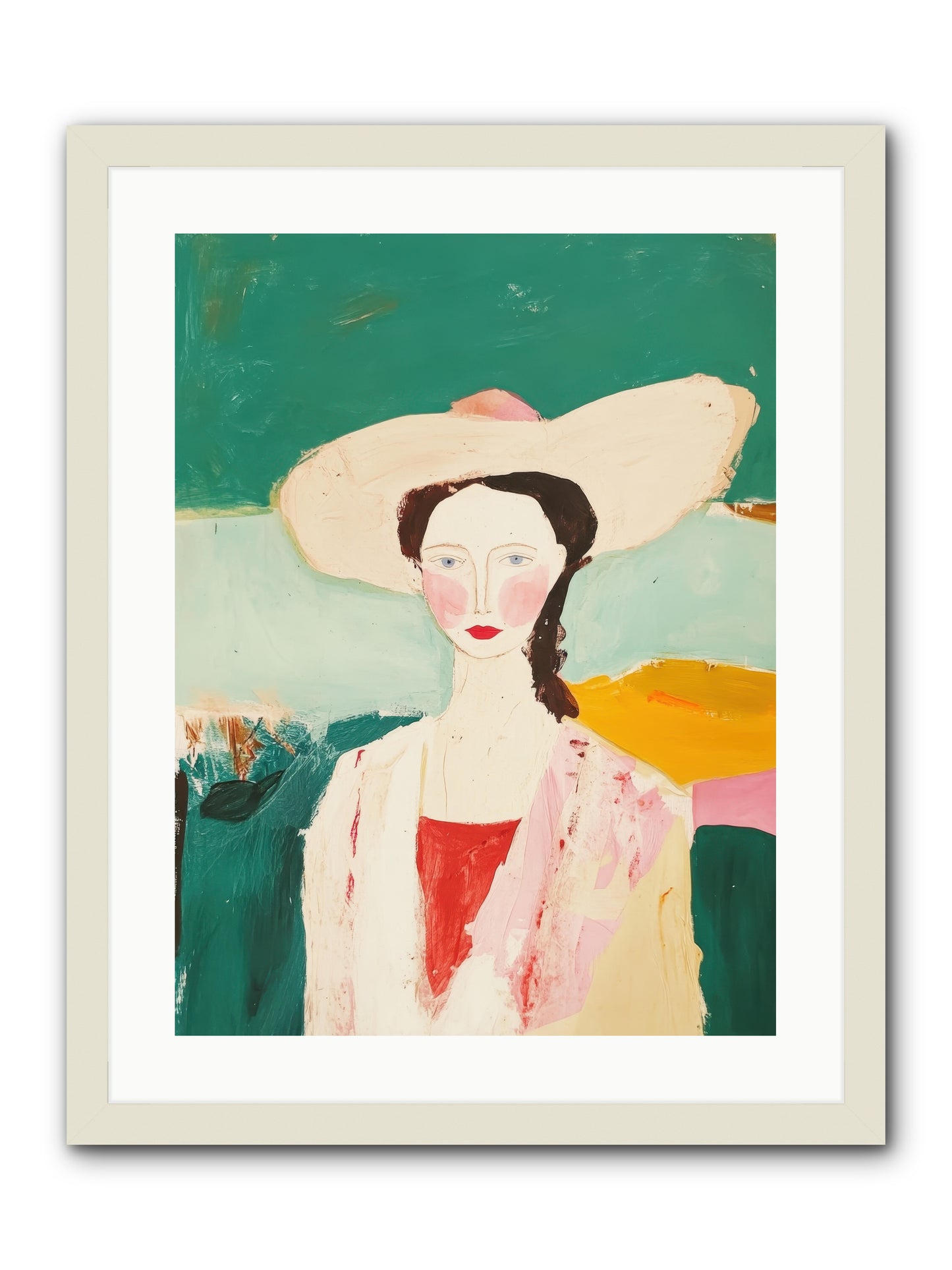 Saddle Savvy Belle -- Framed Print - White 18x24