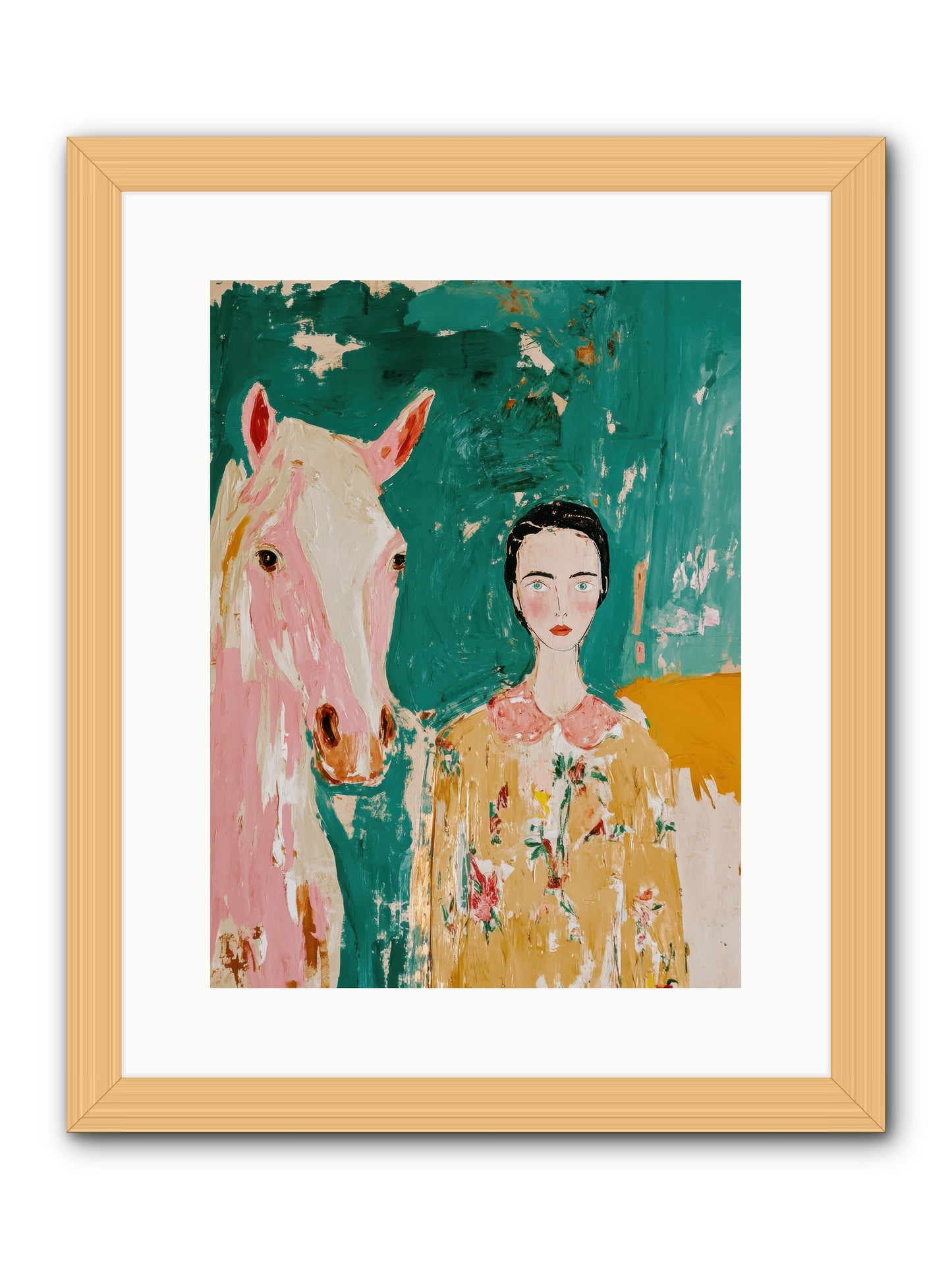 Sage & Stone -- Framed Print - Natural 12x16